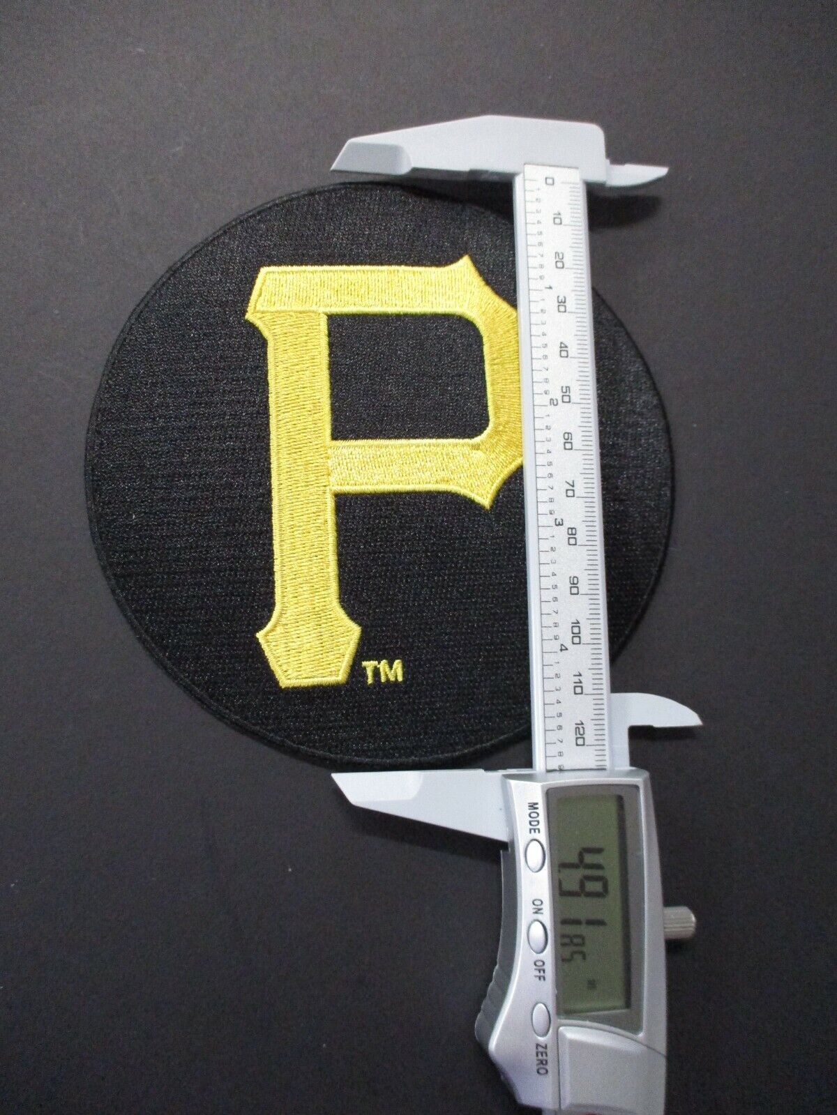 Pittsburgh Pirates Letter P Patch Size 5 x 5 inches Black and Yellow