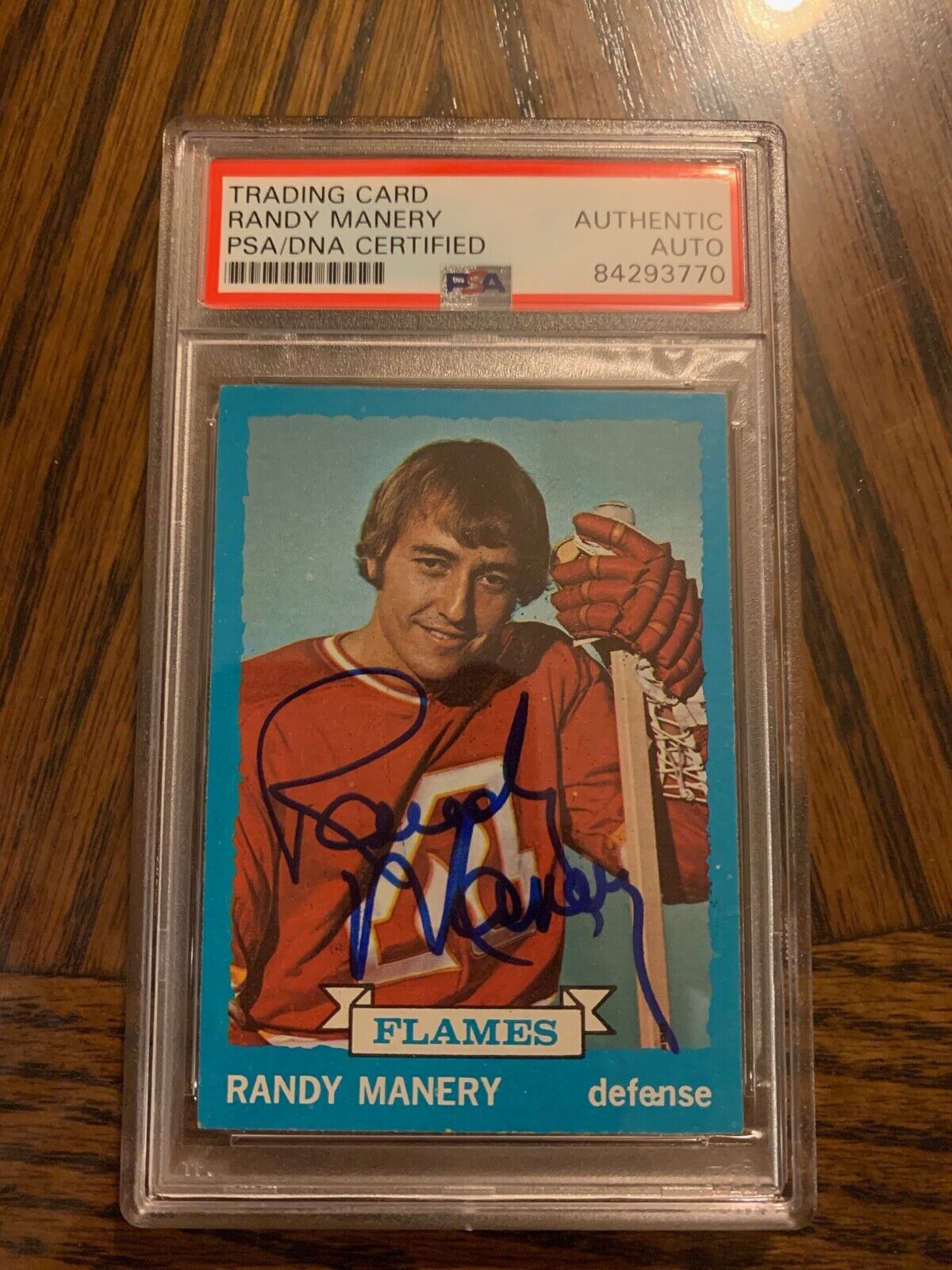 Randy Manery Atlanta Flames Signed  Card PSA Slabbed & Certified