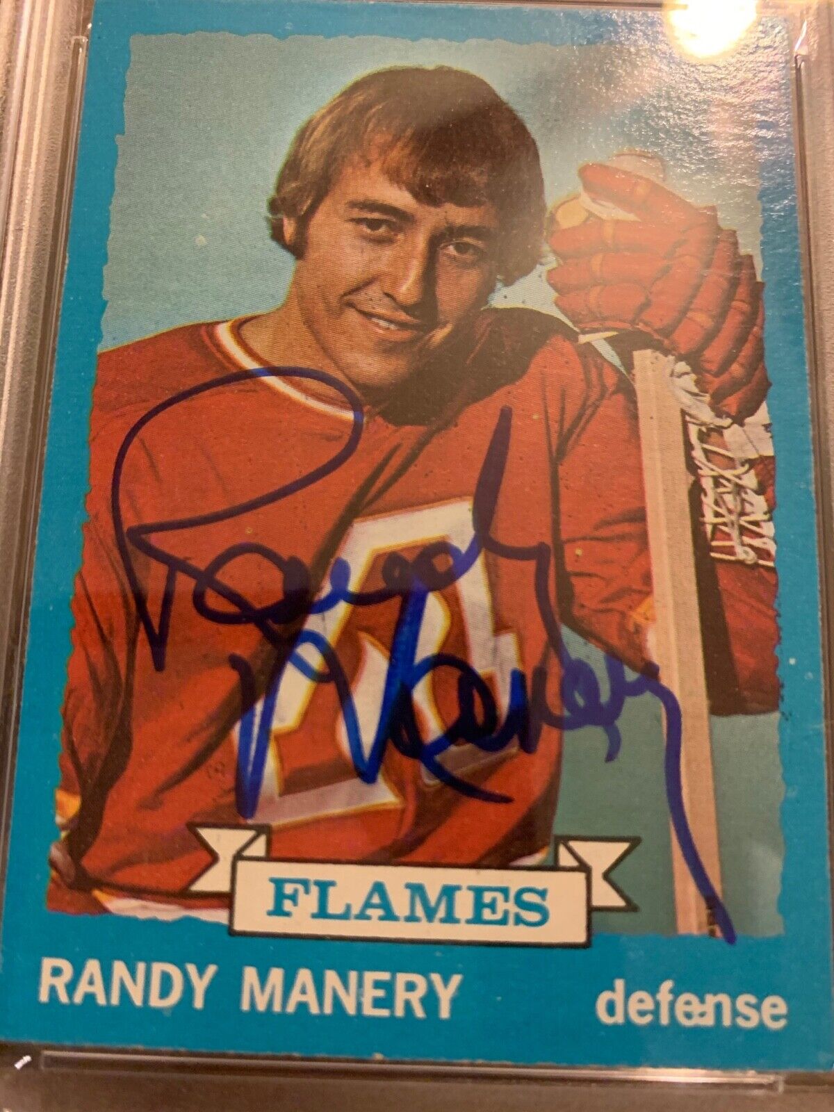 Randy Manery Atlanta Flames Signed  Card PSA Slabbed & Certified