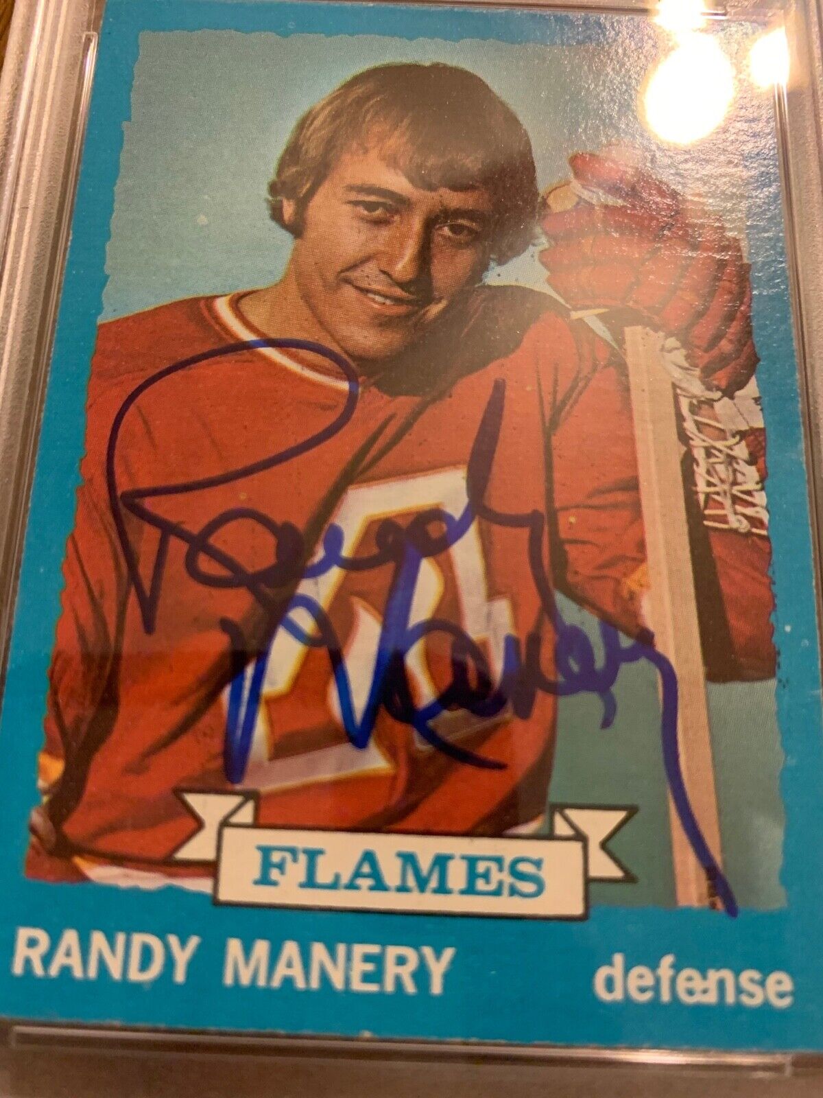 Randy Manery Atlanta Flames Signed  Card PSA Slabbed & Certified