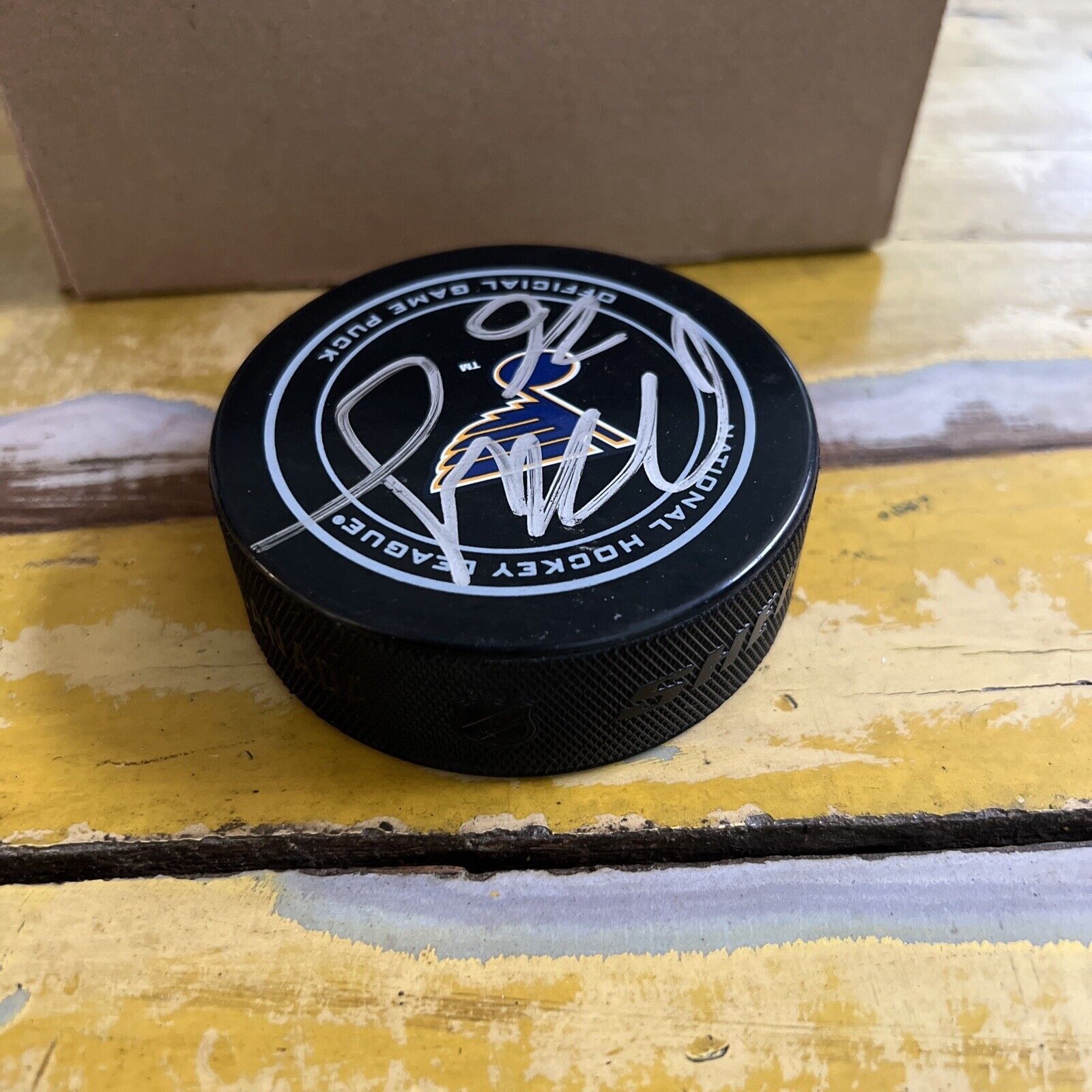 NHL Paul Stastny Autographed Signed Blues Official Game Hockey Puck JSA COA