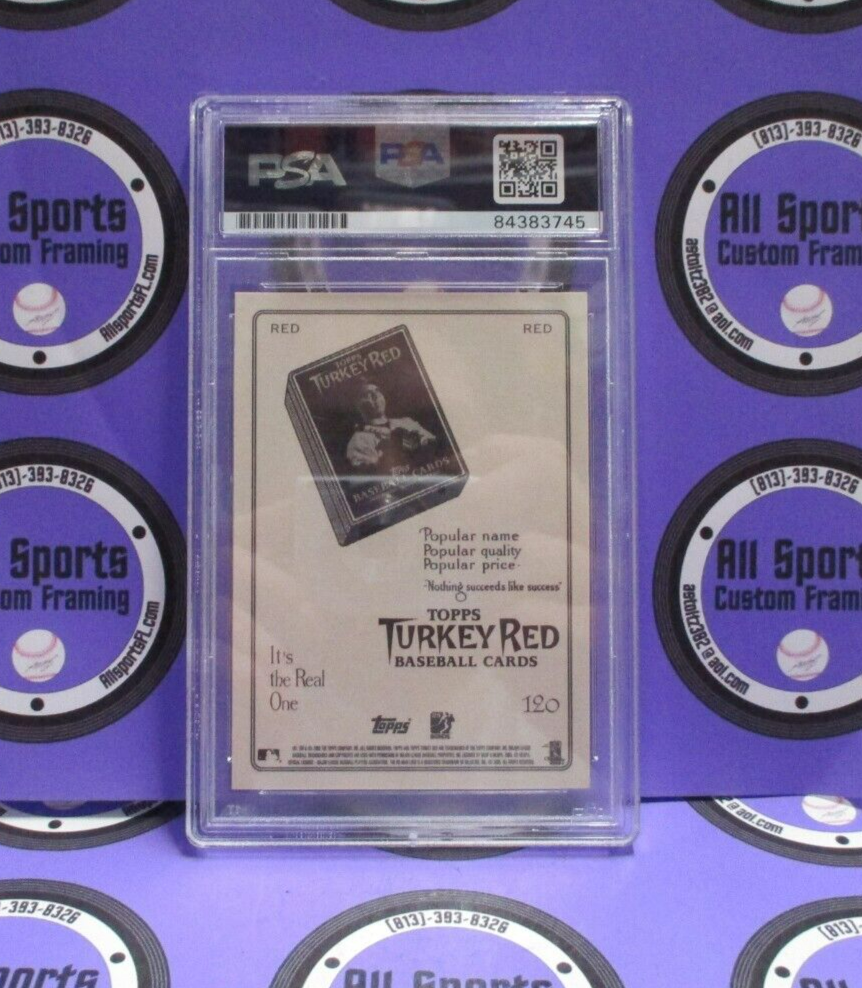 Vladimir Guerrero Autographed 2005 Topps Turkey Red Baseball Card #120 PSA Slab