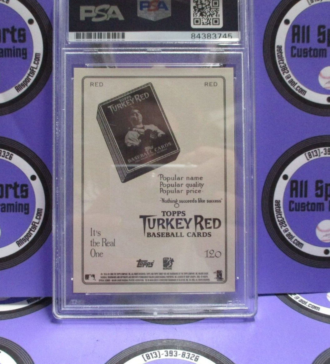 Vladimir Guerrero Autographed 2005 Topps Turkey Red Baseball Card #120 PSA Slab