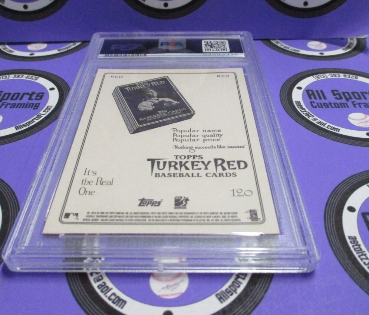 Vladimir Guerrero Autographed 2005 Topps Turkey Red Baseball Card #120 PSA Slab