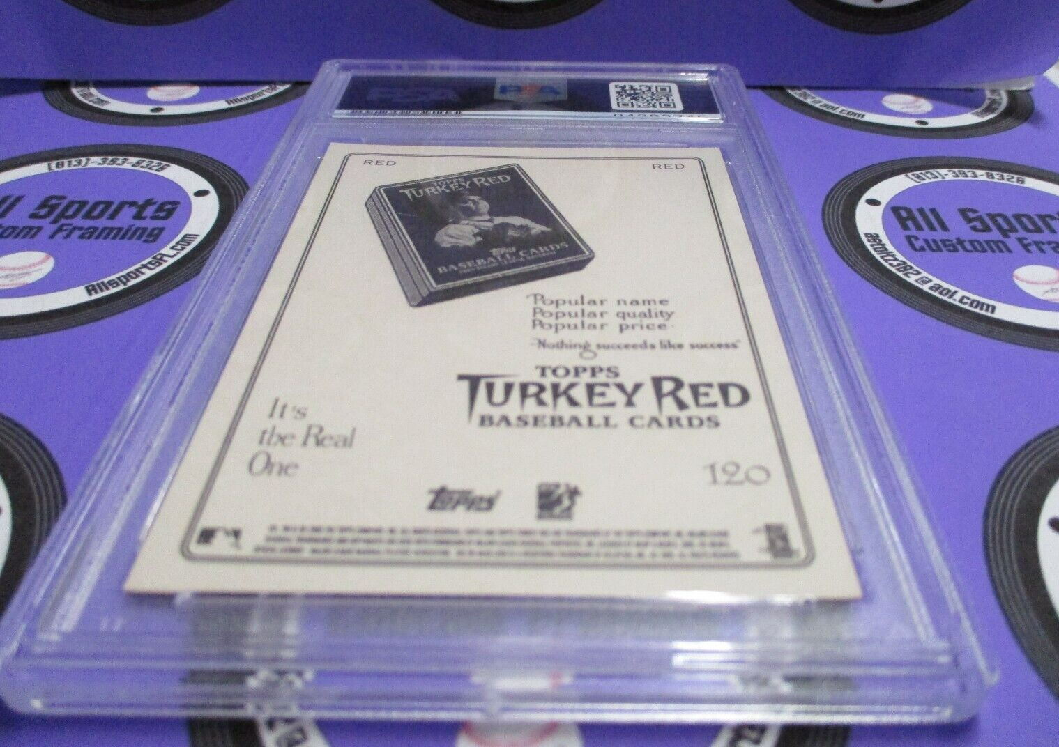 Vladimir Guerrero Autographed 2005 Topps Turkey Red Baseball Card #120 PSA Slab