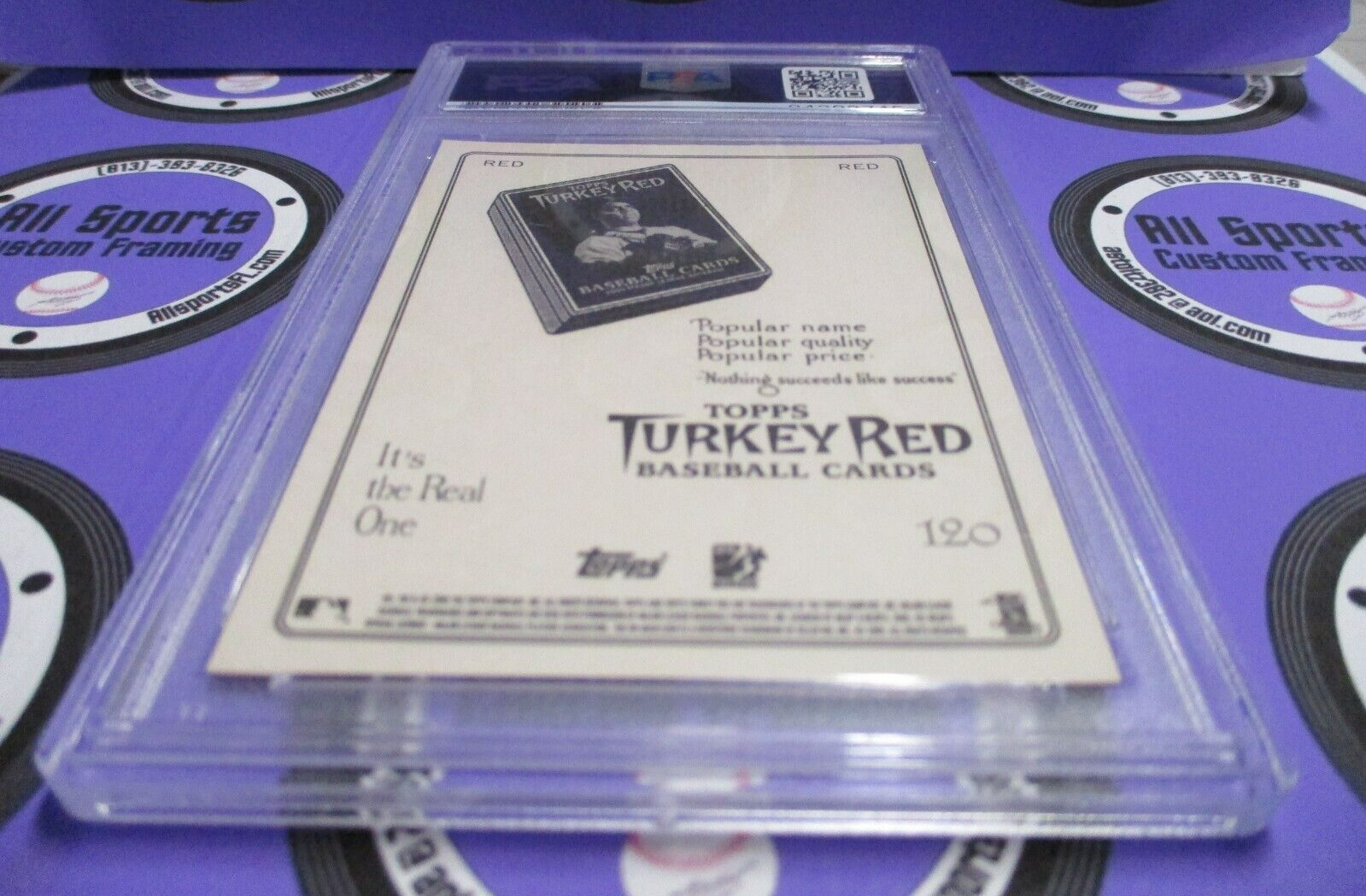 Vladimir Guerrero Autographed 2005 Topps Turkey Red Baseball Card #120 PSA Slab