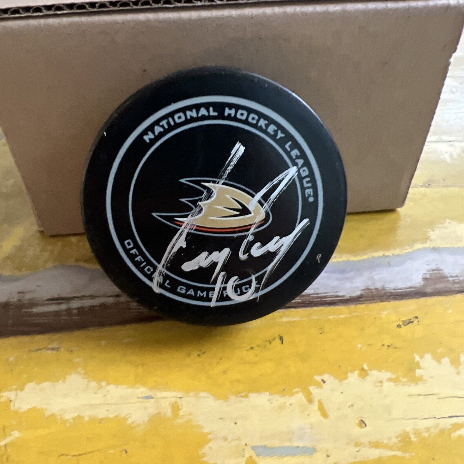 NHL Corey Perry Autographed Signed Ducks Official Game Hockey Puck JSA COA