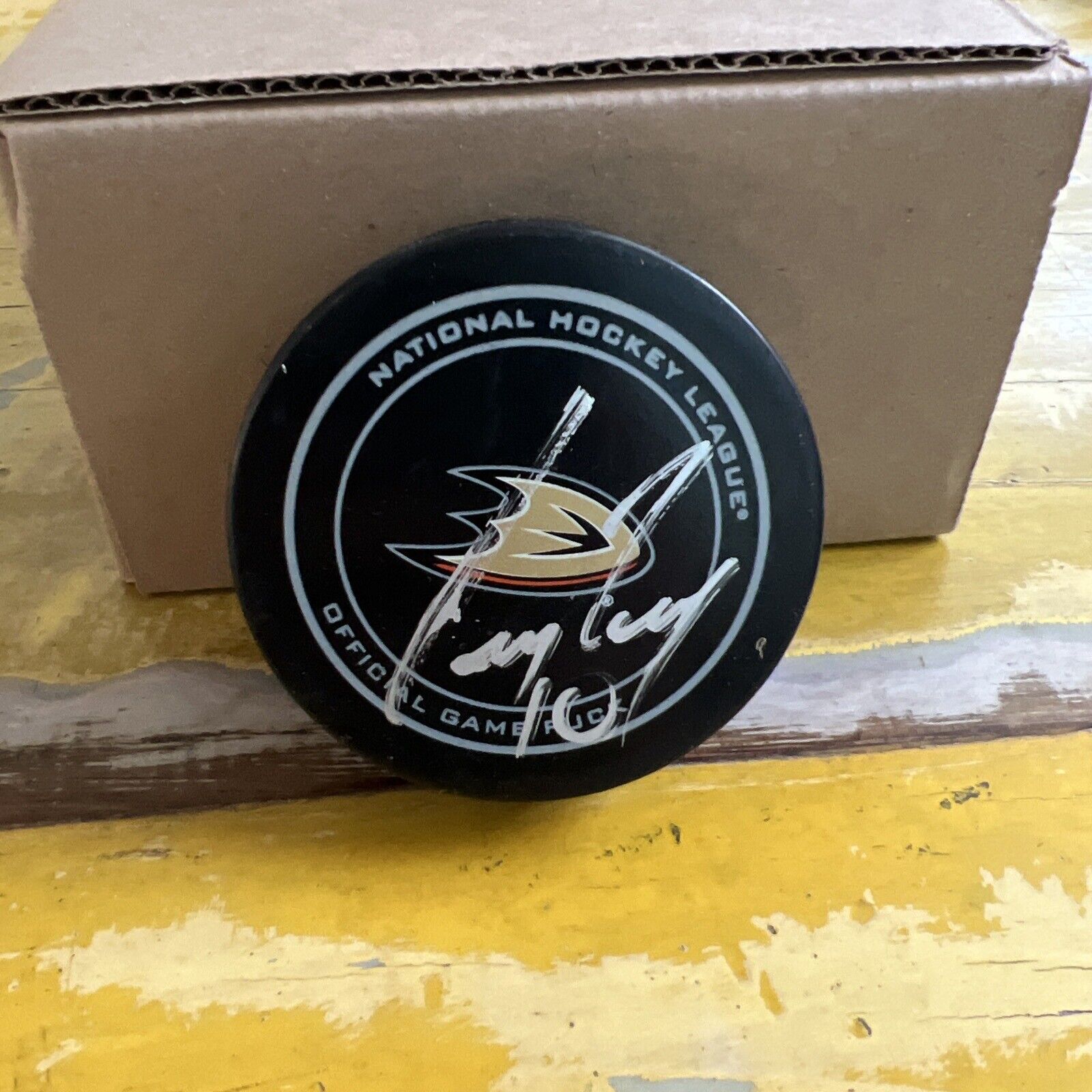 NHL Corey Perry Autographed Signed Ducks Official Game Hockey Puck JSA COA