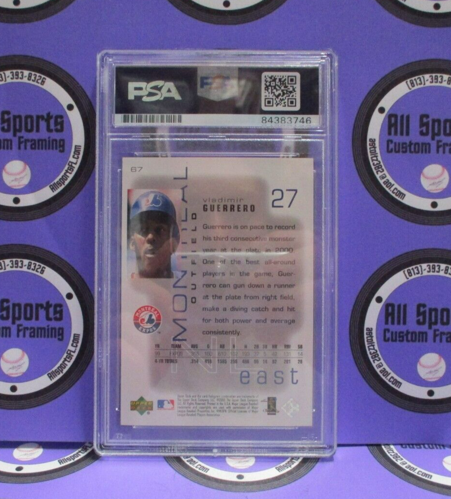 Vladimir Guerrero Autographed 2000 Upper Deck Pros & Prospects Card #67 PSA Slab