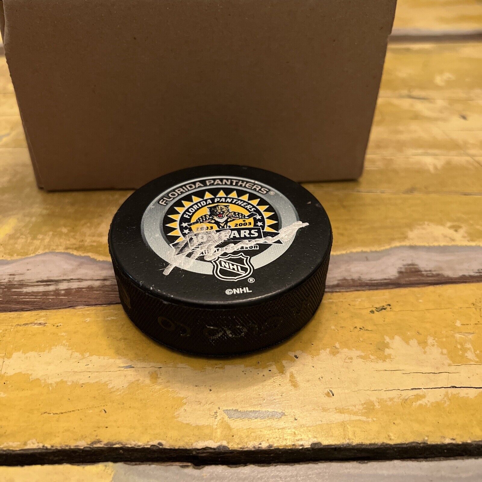 NHL Jay Bouwmeester Autographed Signed Panthers Official Game Puck JSA COA