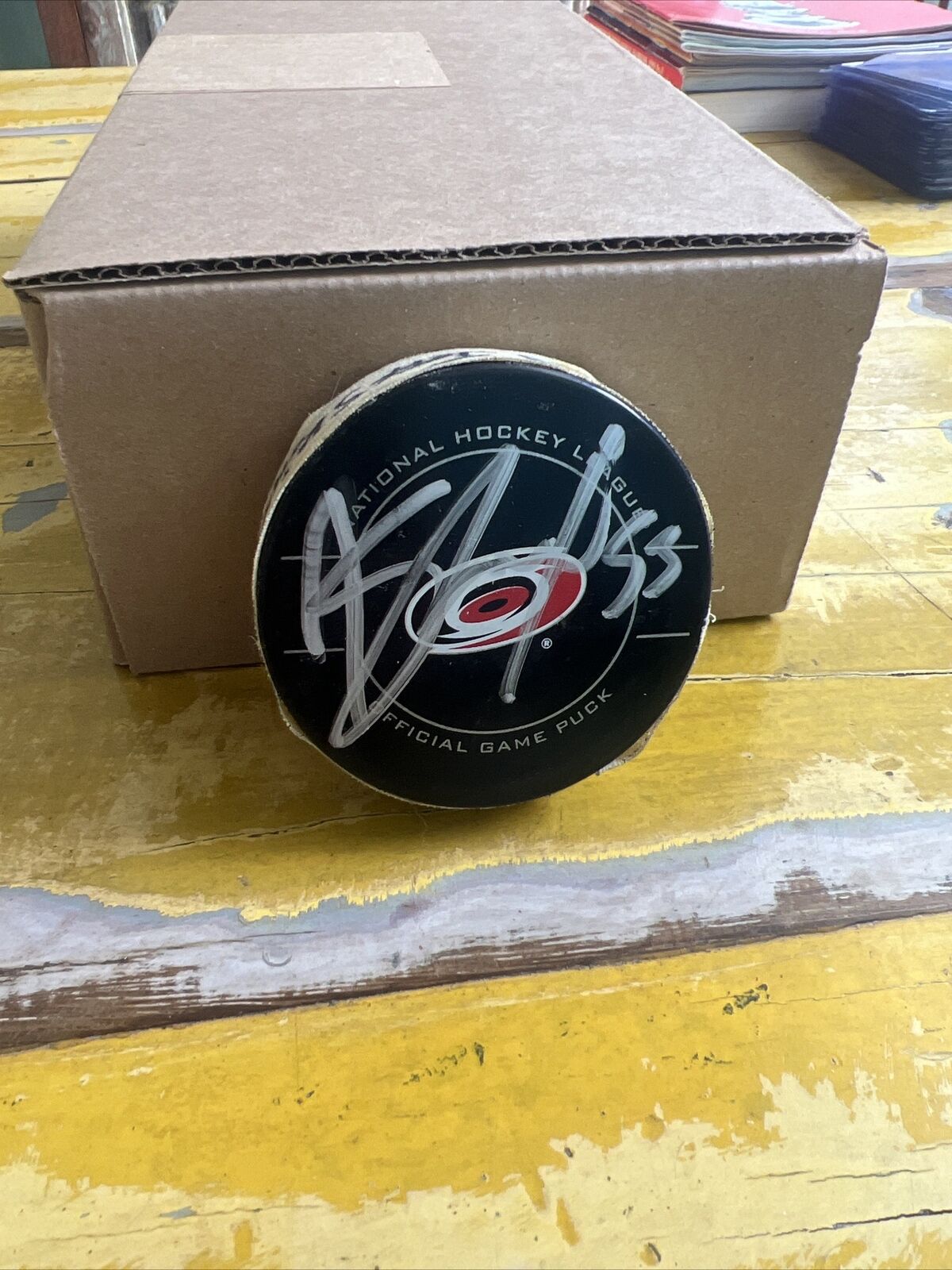 NHL Jeff Skinner Autographed Signed Hurricanes Official Game Puck JSA COA