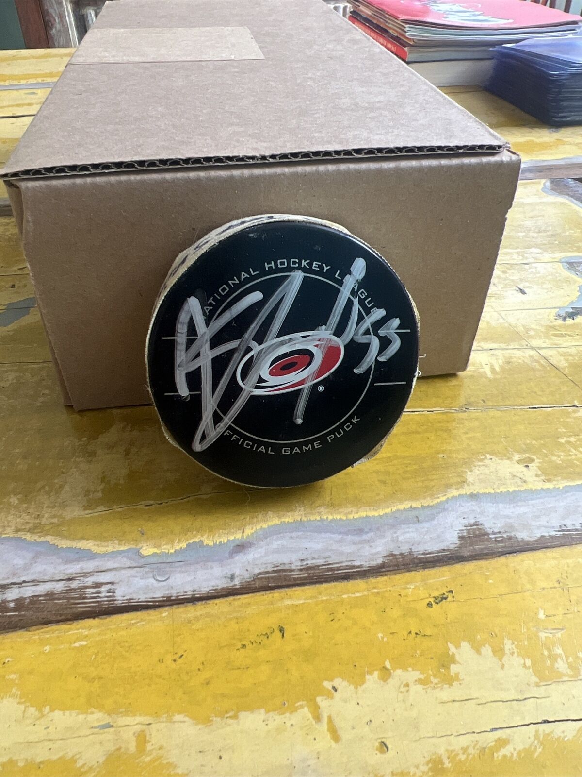 NHL Jeff Skinner Autographed Signed Hurricanes Official Game Puck JSA COA