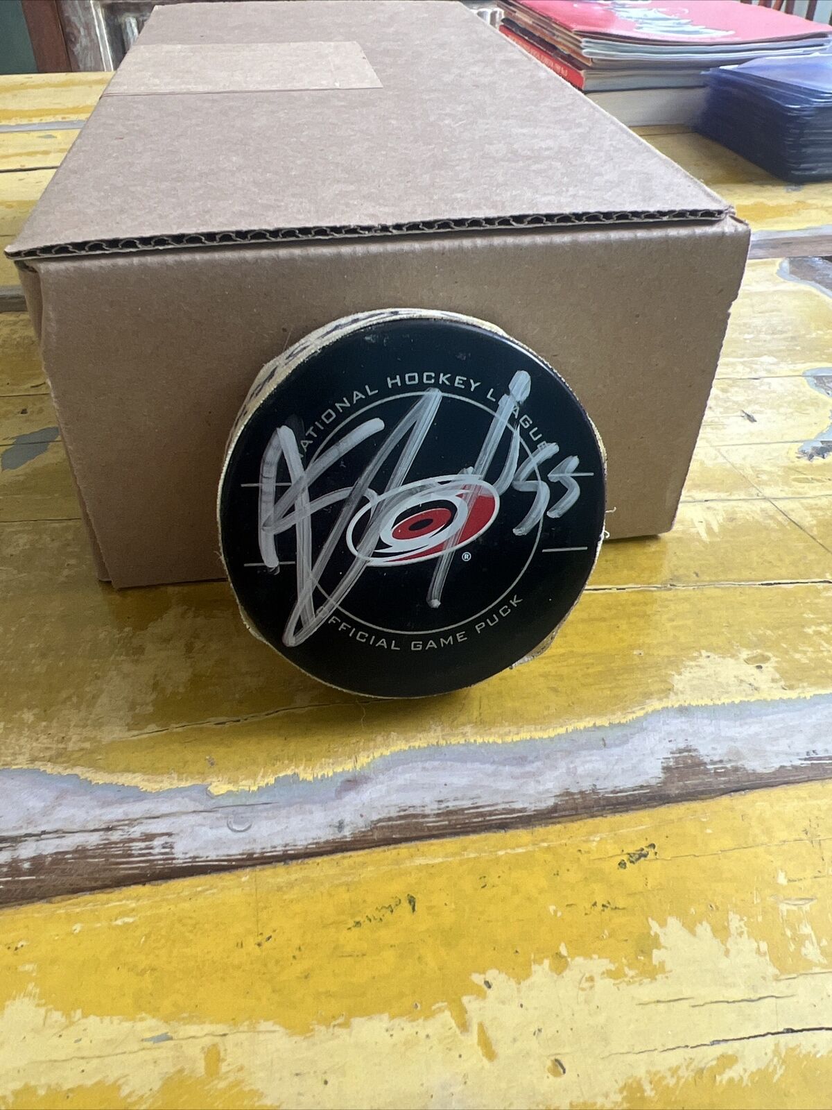 NHL Jeff Skinner Autographed Signed Hurricanes Official Game Puck JSA COA