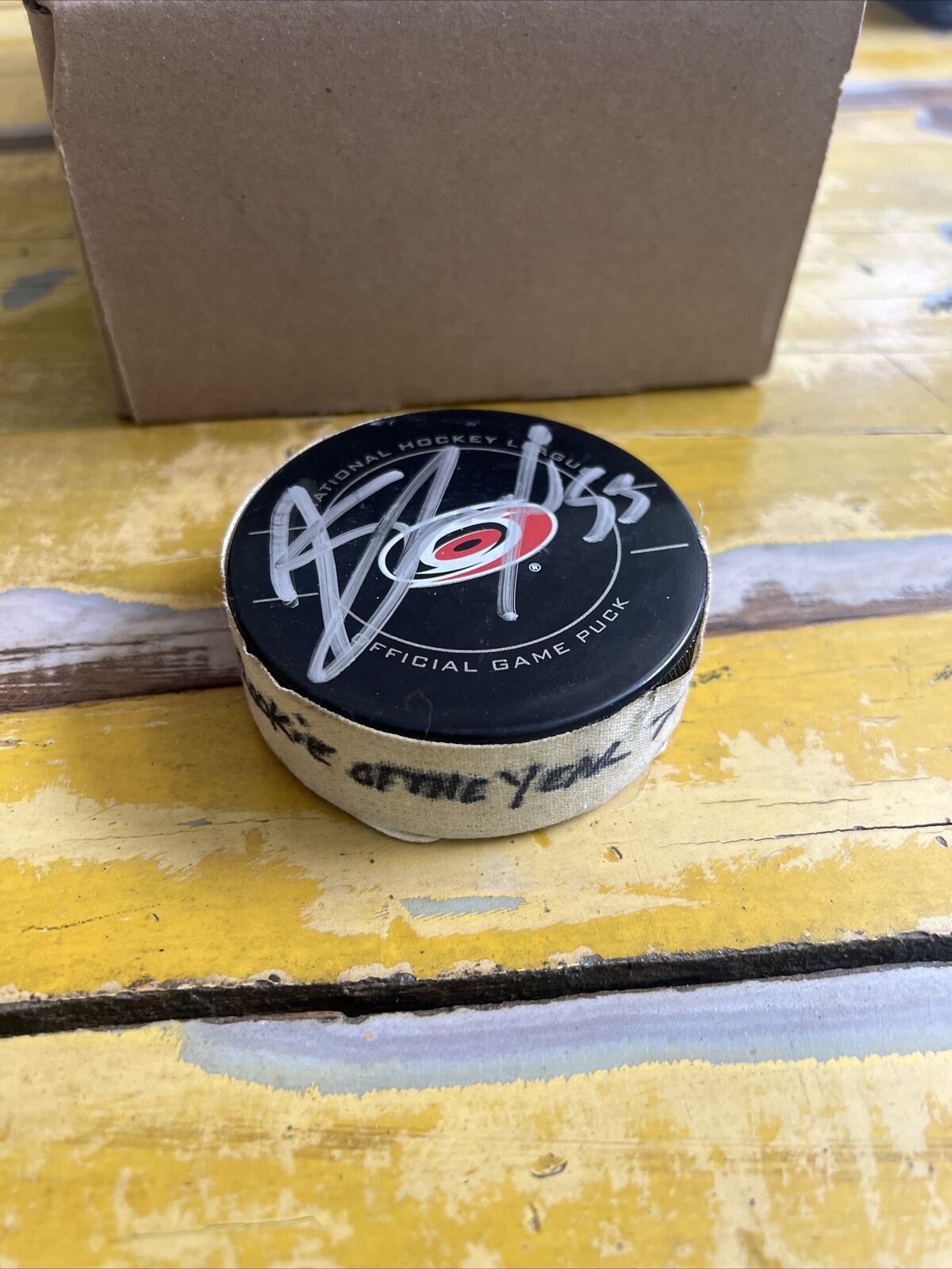 NHL Jeff Skinner Autographed Signed Hurricanes Official Game Puck JSA COA