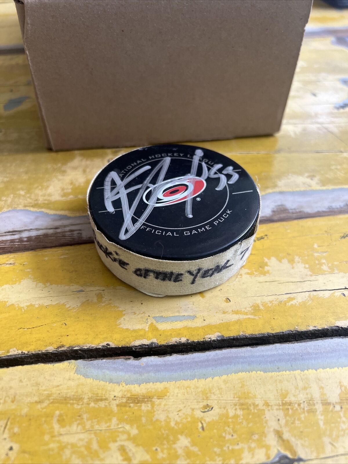 NHL Jeff Skinner Autographed Signed Hurricanes Official Game Puck JSA COA