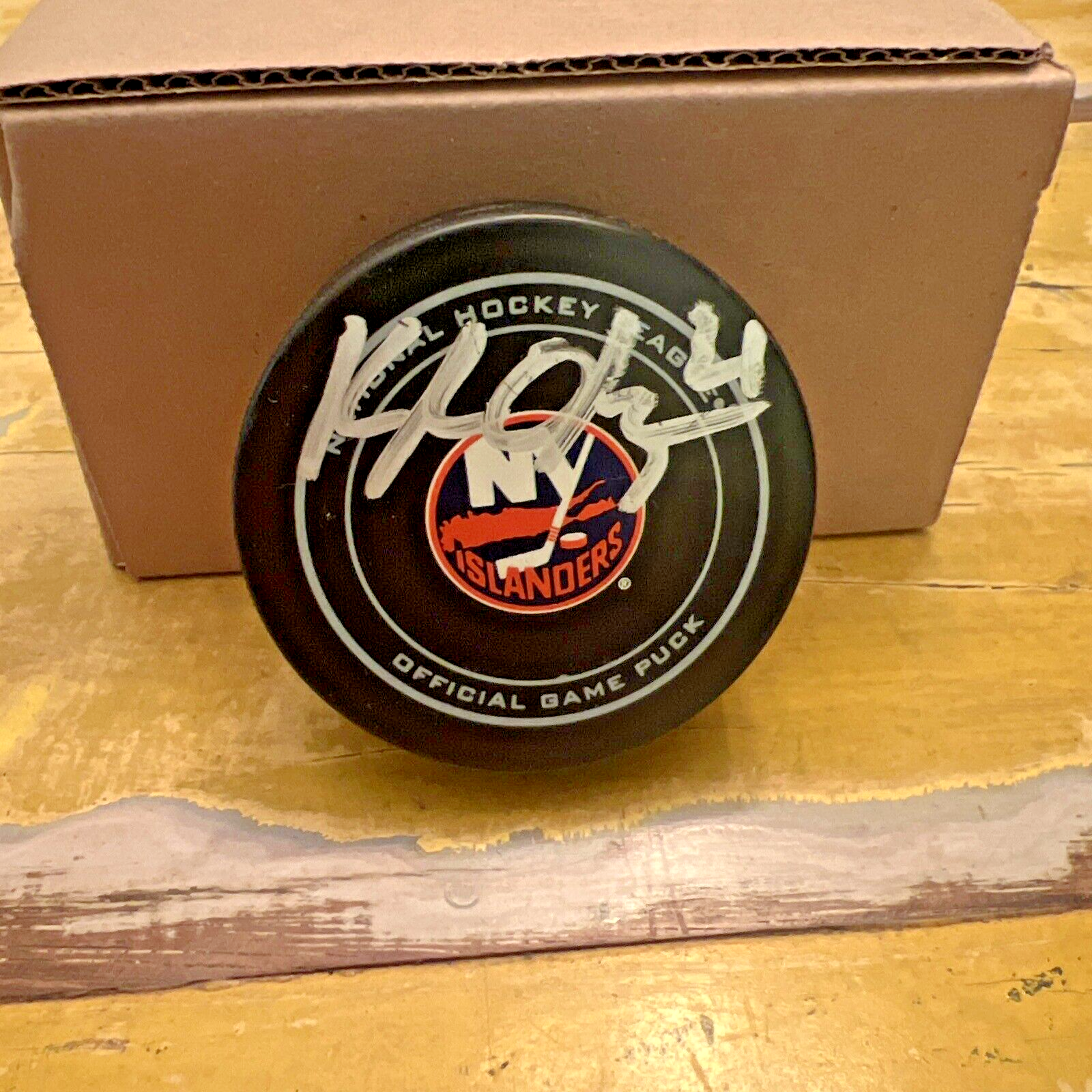 NHL Kyle Okposo Autographed Signed Islanders Official Game Puck JSA COA