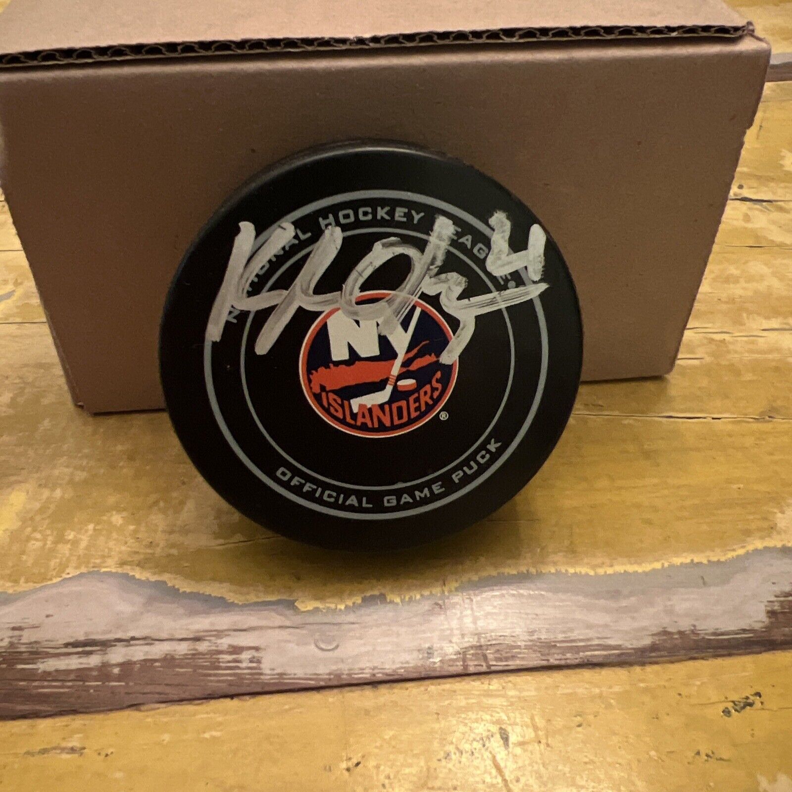 NHL Kyle Okposo Autographed Signed Islanders Official Game Puck JSA COA