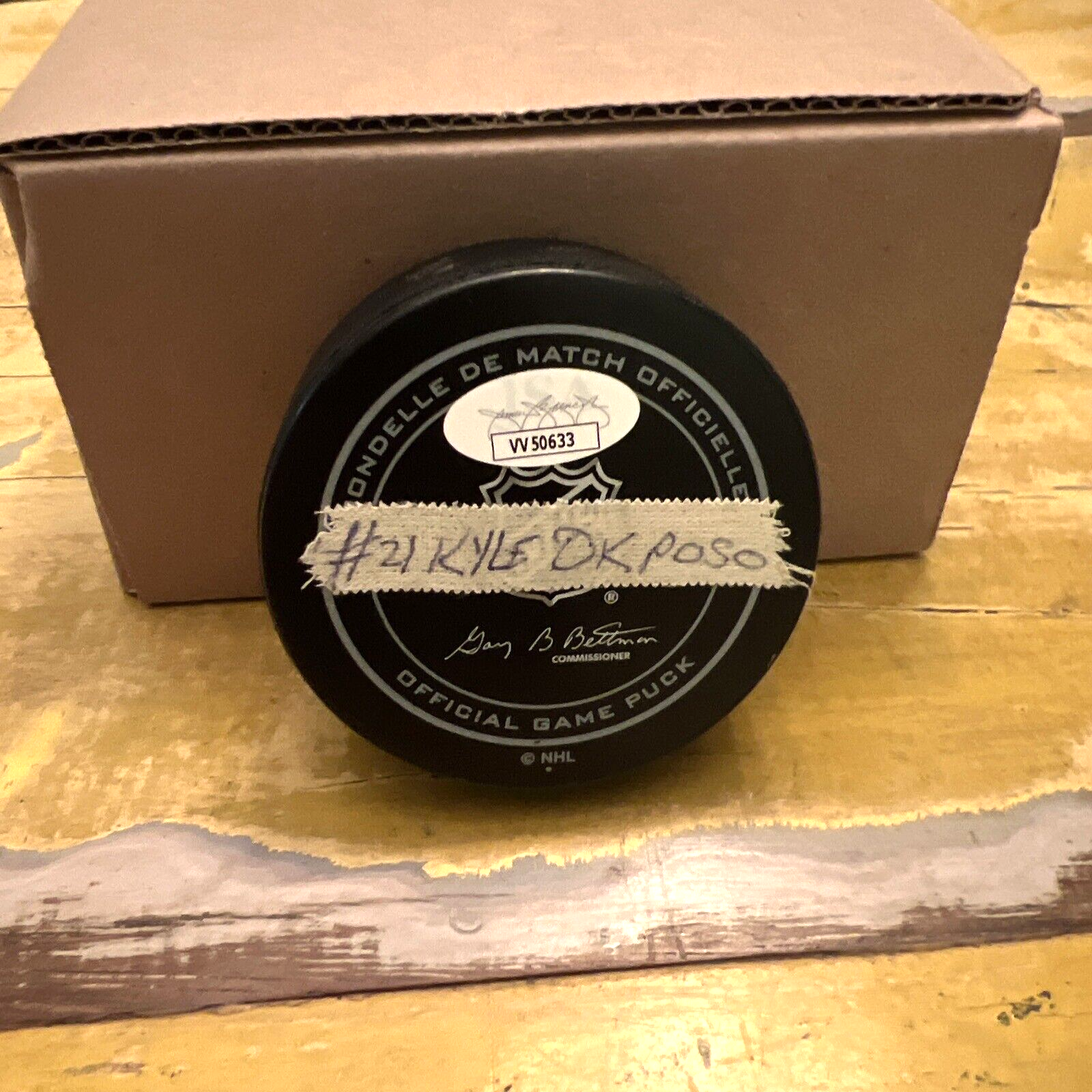 NHL Kyle Okposo Autographed Signed Islanders Official Game Puck JSA COA