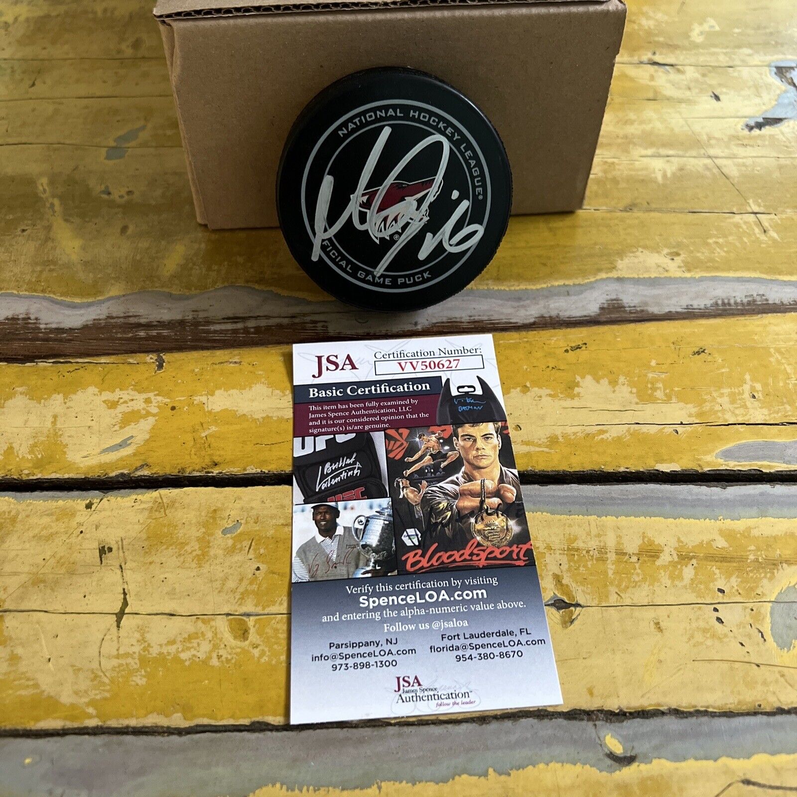 NHL Max Domi Autographed Signed Coyotes Official Game Hockey Puck JSA COA