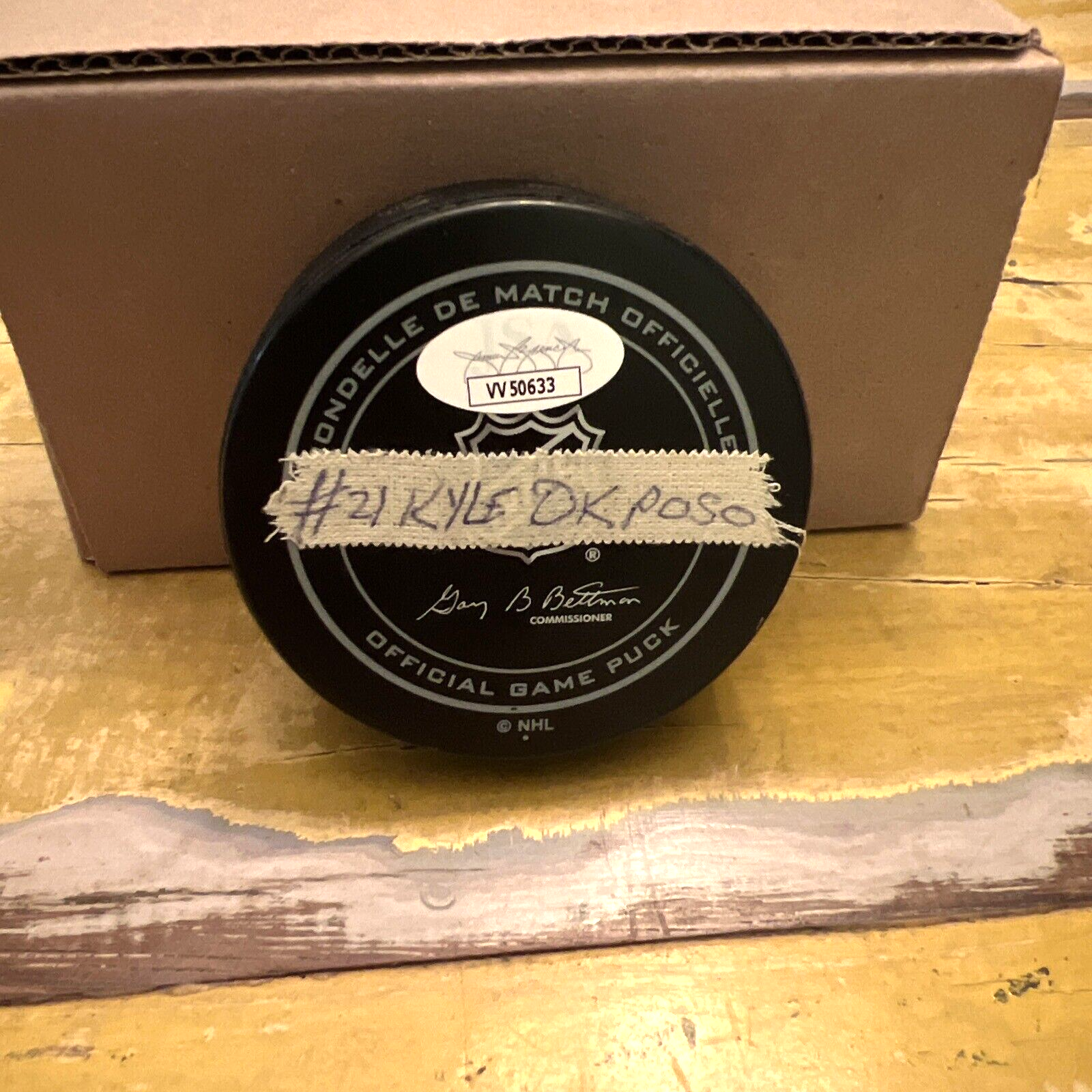 NHL Kyle Okposo Autographed Signed Islanders Official Game Puck JSA COA