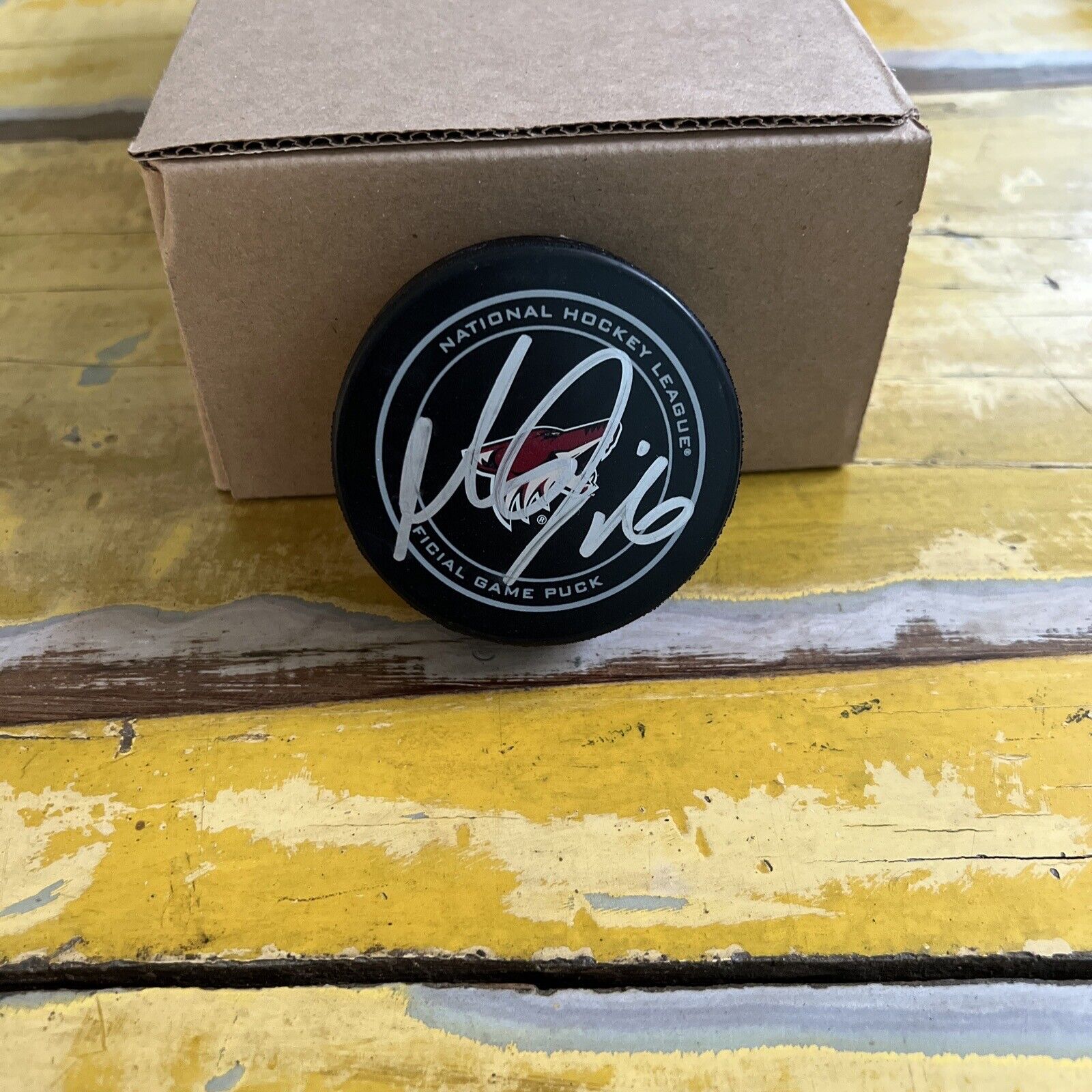 NHL Max Domi Autographed Signed Coyotes Official Game Hockey Puck JSA COA