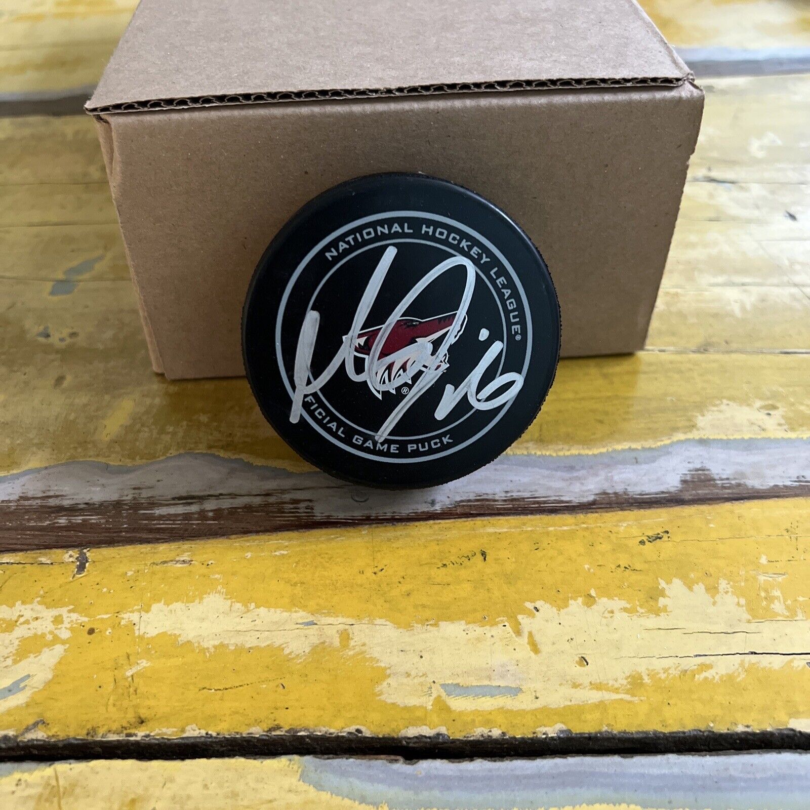 NHL Max Domi Autographed Signed Coyotes Official Game Hockey Puck JSA COA