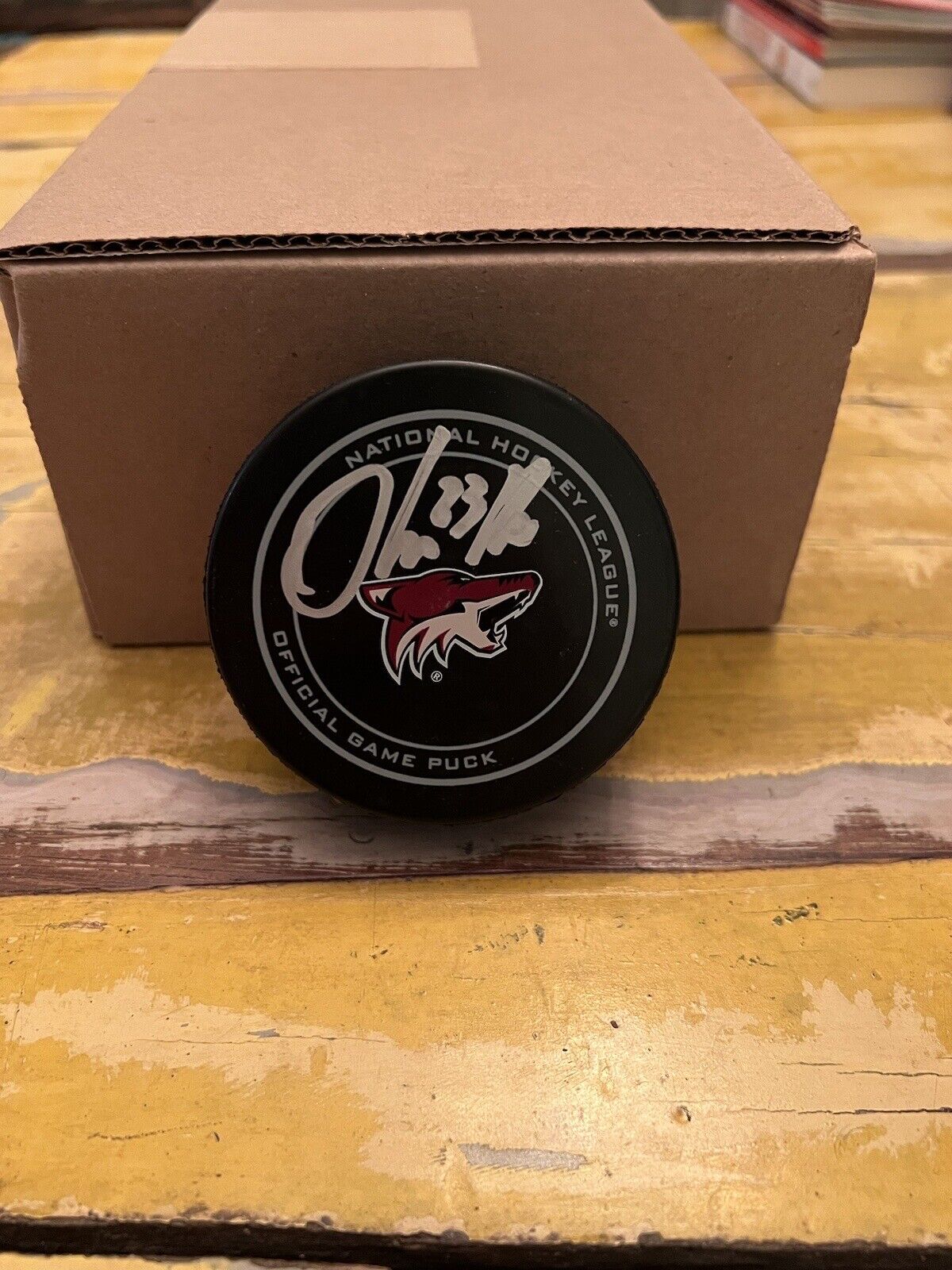 NHL Oliver Ekman Larsson Autographed Signed Coyotes Official Game Puck JSA COA