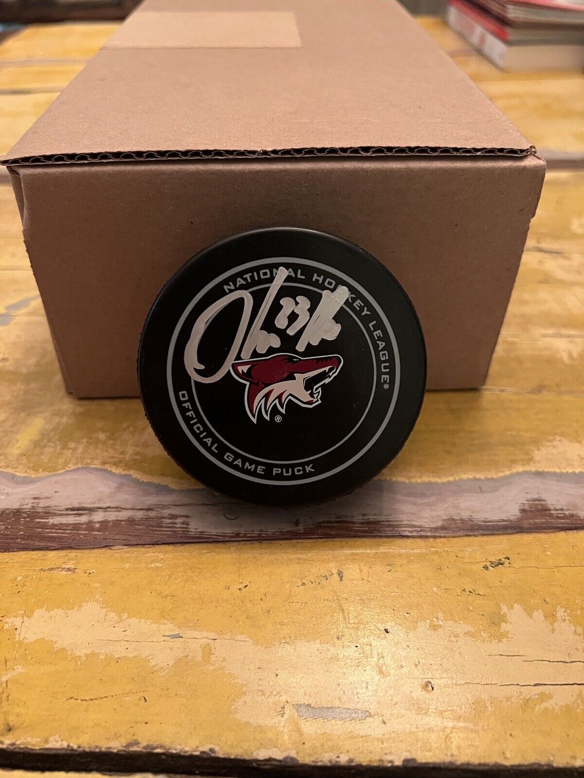 NHL Oliver Ekman Larsson Autographed Signed Coyotes Official Game Puck JSA COA