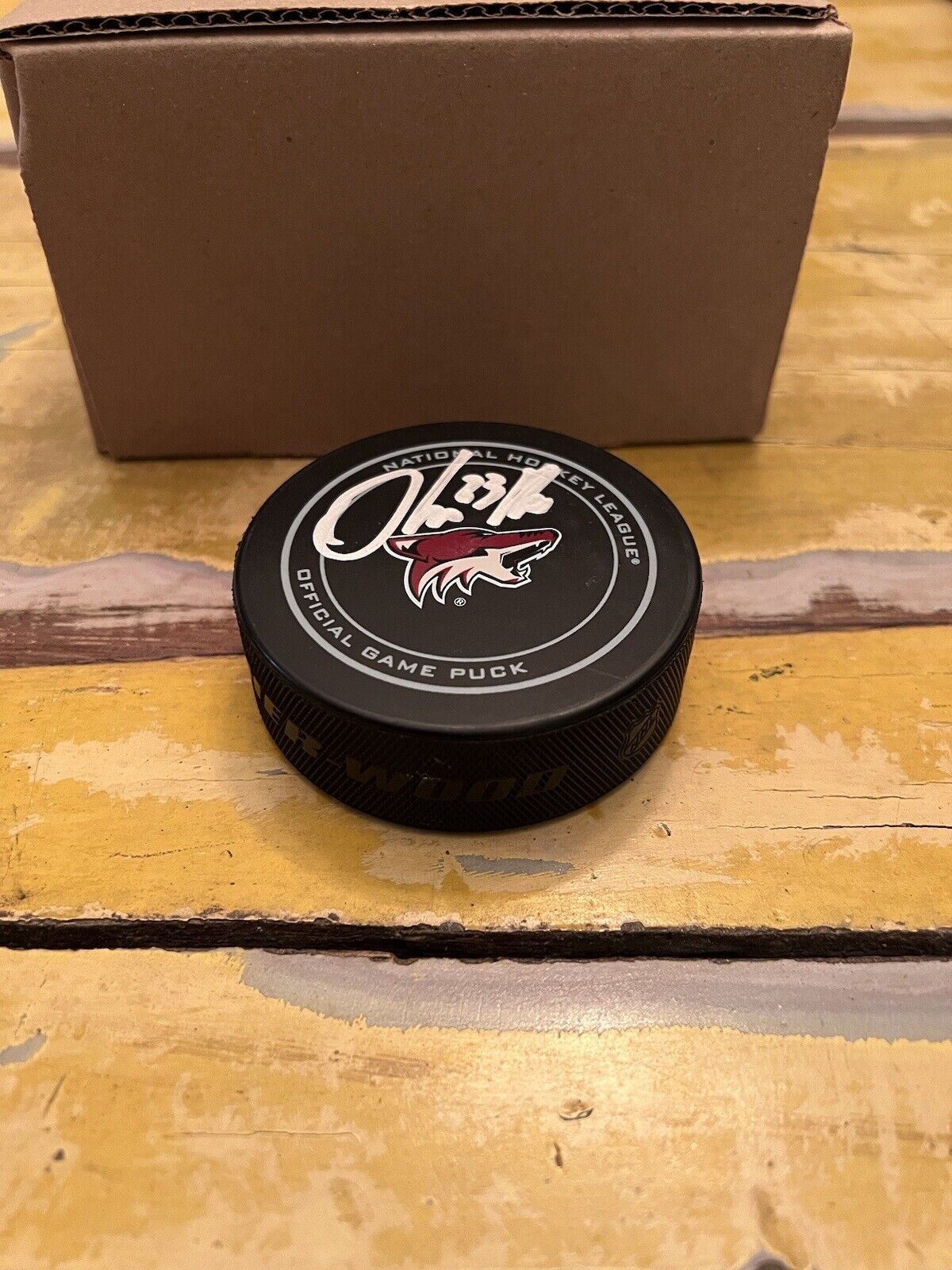 NHL Oliver Ekman Larsson Autographed Signed Coyotes Official Game Puck JSA COA