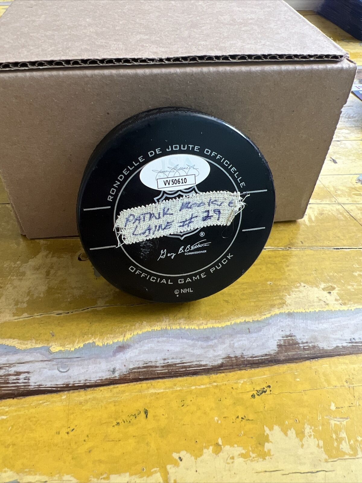 NHL Patrik Laine Rookie Autographed Signed Jets Official Game Puck JSA COA