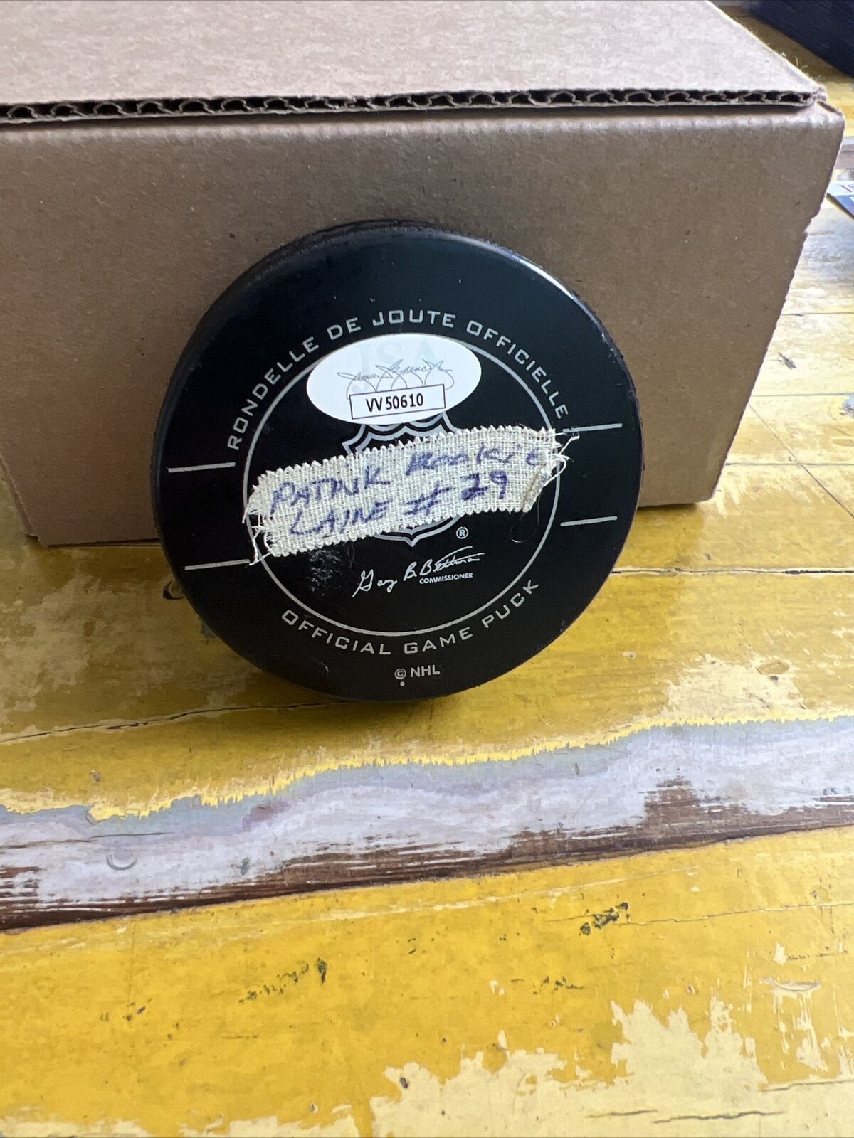 NHL Patrik Laine Rookie Autographed Signed Jets Official Game Puck JSA COA