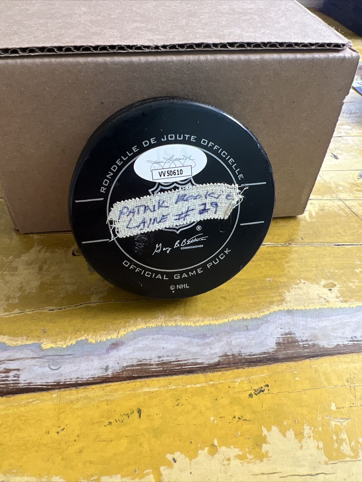 NHL Patrik Laine Rookie Autographed Signed Jets Official Game Puck JSA COA