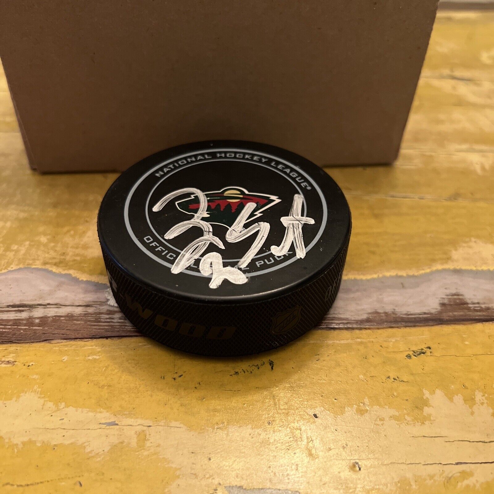 NHL Ryan Suter Autographed Signed Wild Official Game Puck JSA COA