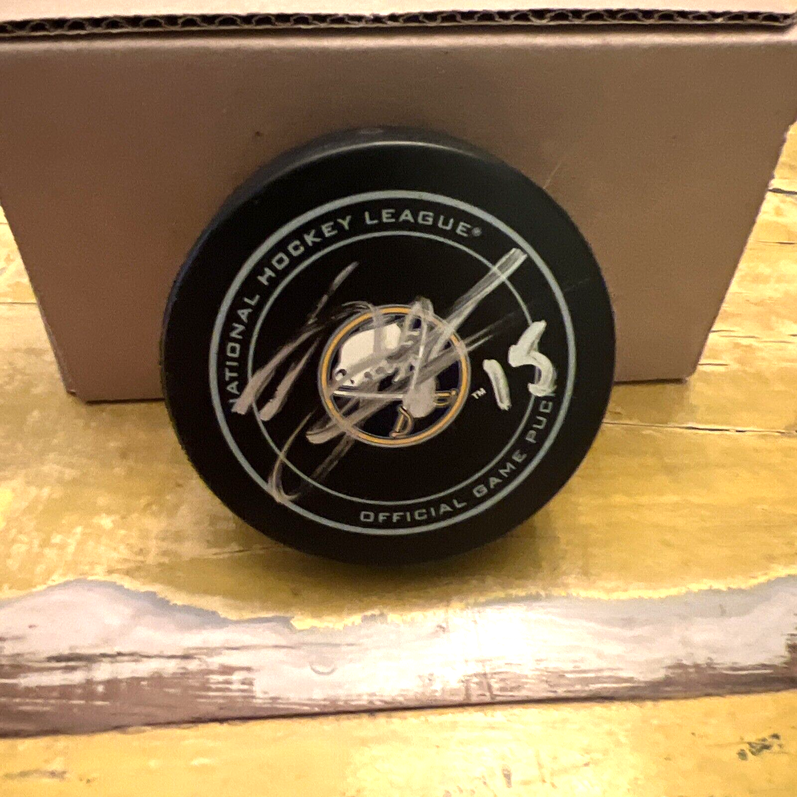 NHL Jack Eichel Autographed Signed Sabres Official Game Puck JSA COA