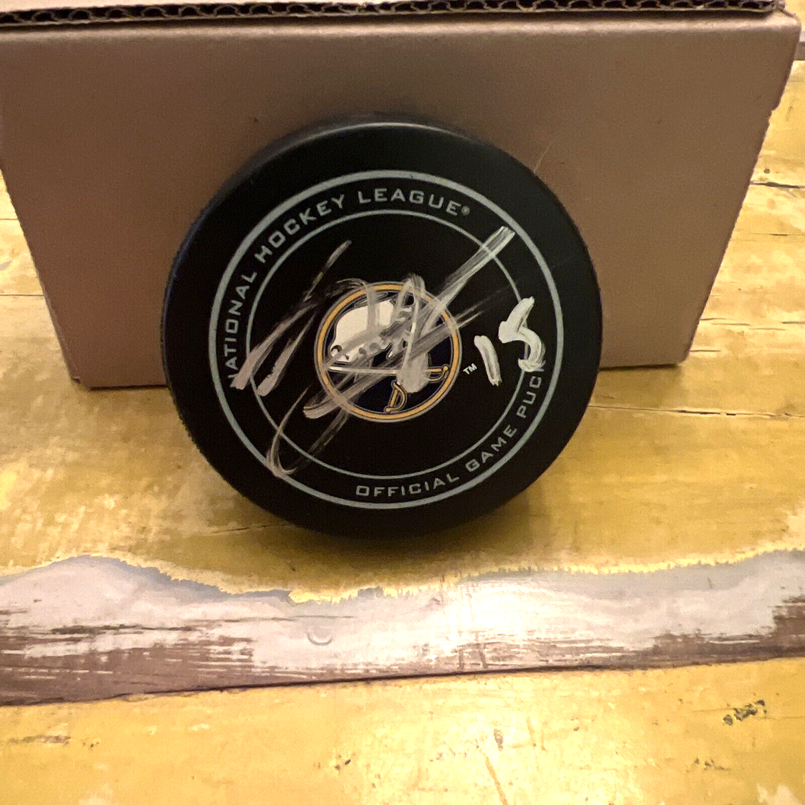 NHL Jack Eichel Autographed Signed Sabres Official Game Puck JSA COA