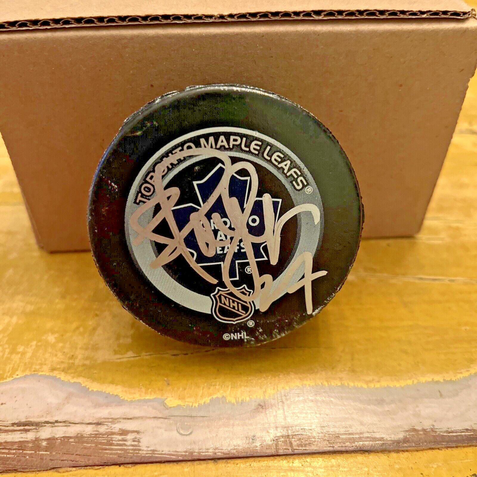 NHL Shaye Corson Autographed Signed Leafs Official Game Puck JSA COA