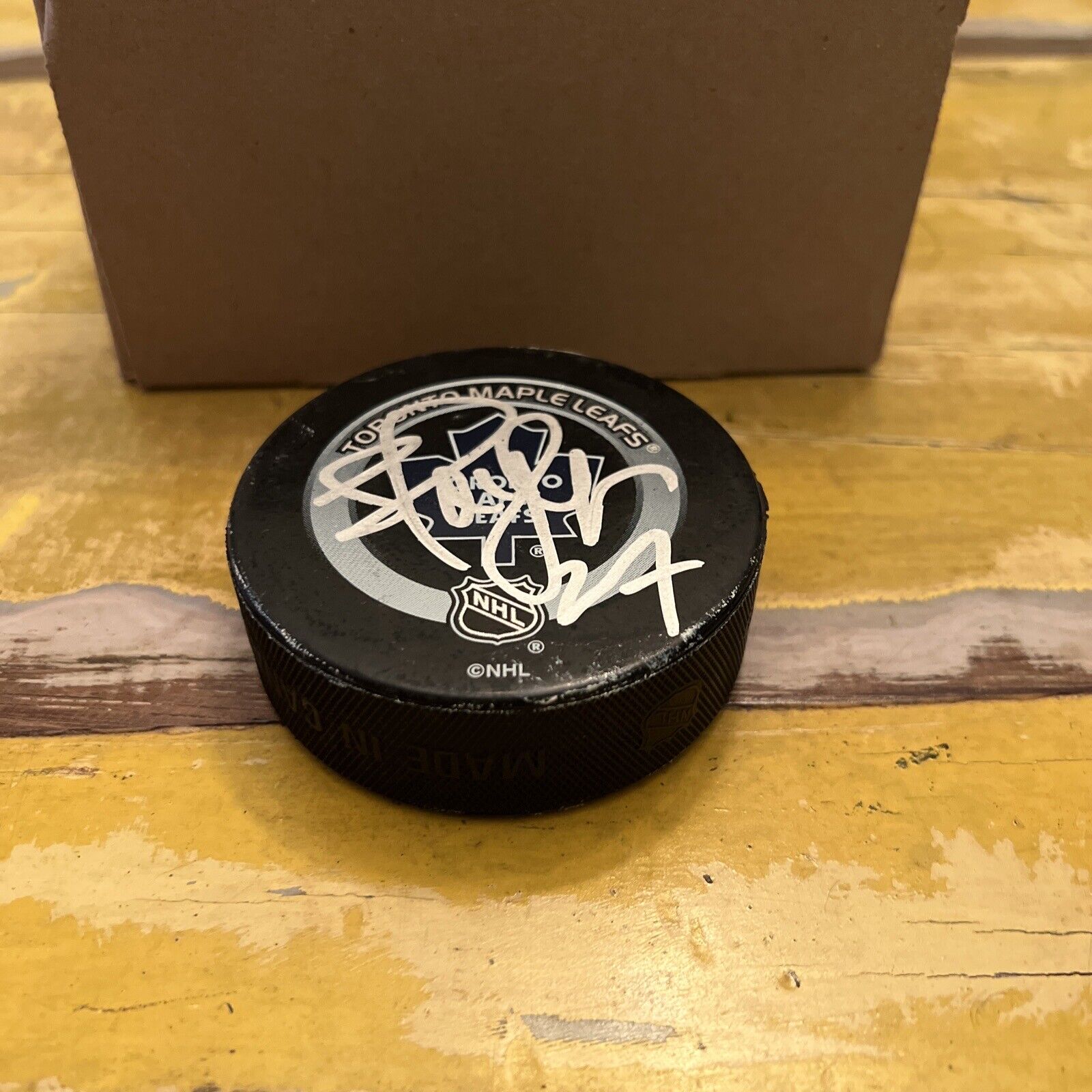 NHL Shaye Corson Autographed Signed Leafs Official Game Puck JSA COA