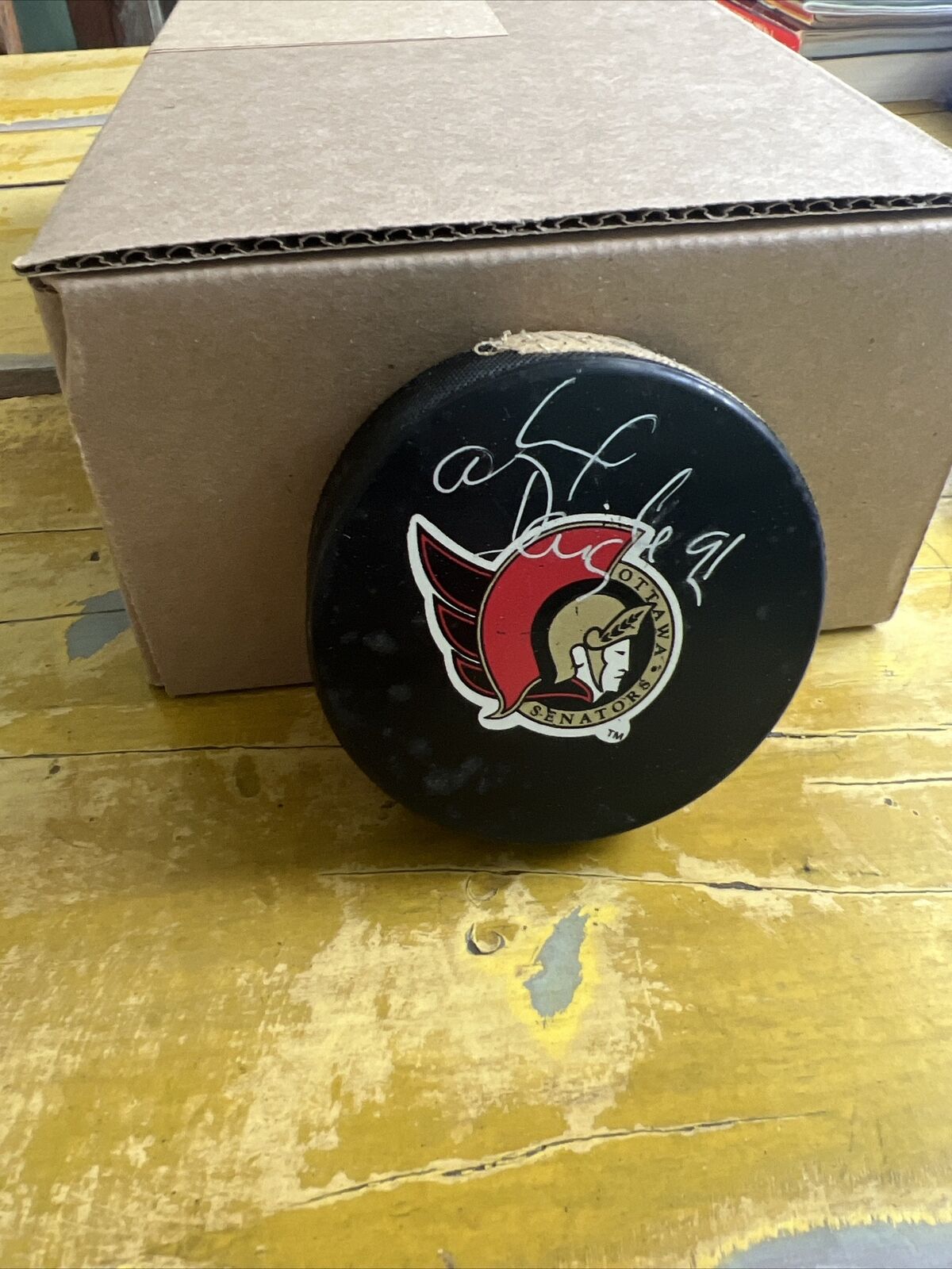 NHL Alexander Daigle Autographed Signed Senators Game Puck JSA COA