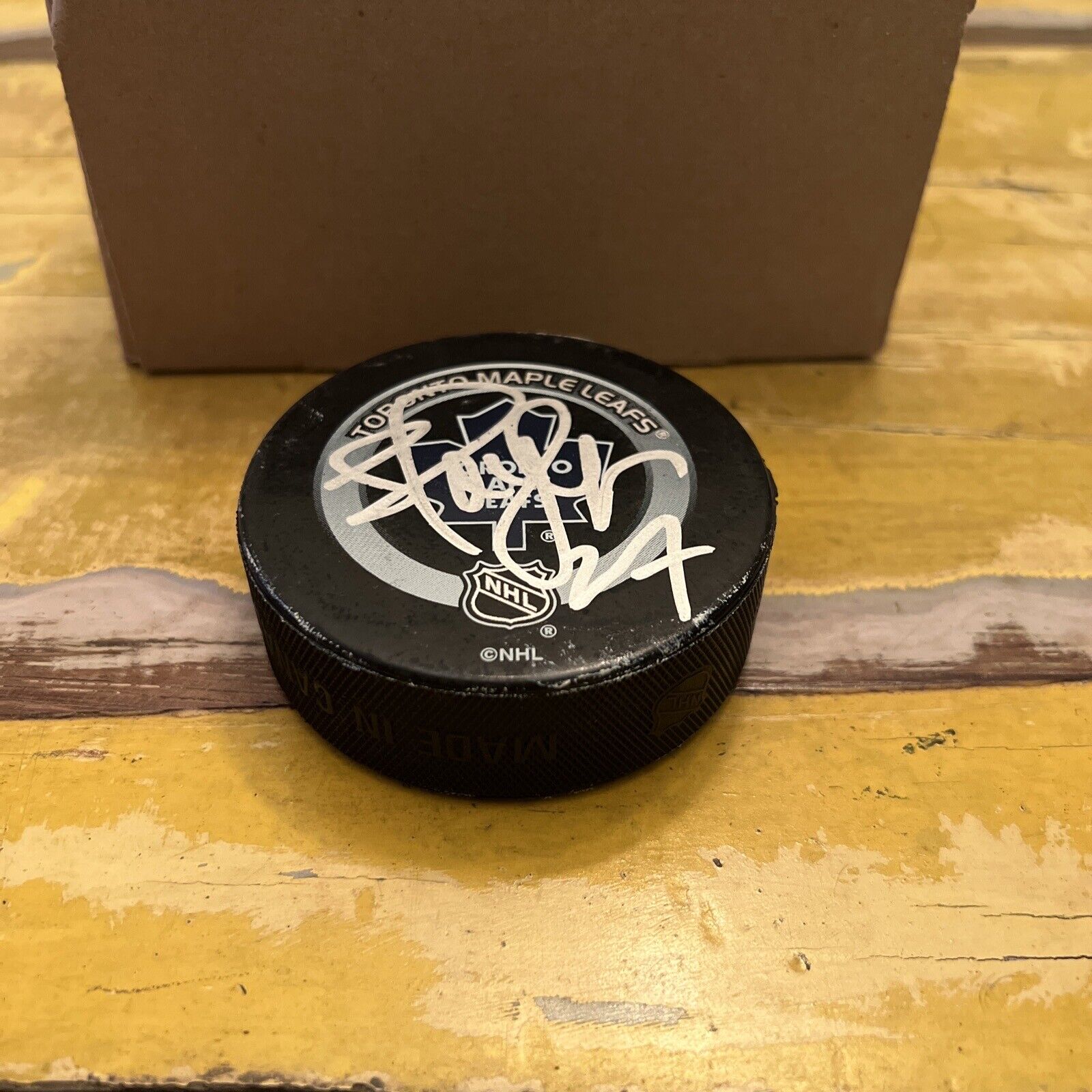 NHL Shaye Corson Autographed Signed Leafs Official Game Puck JSA COA