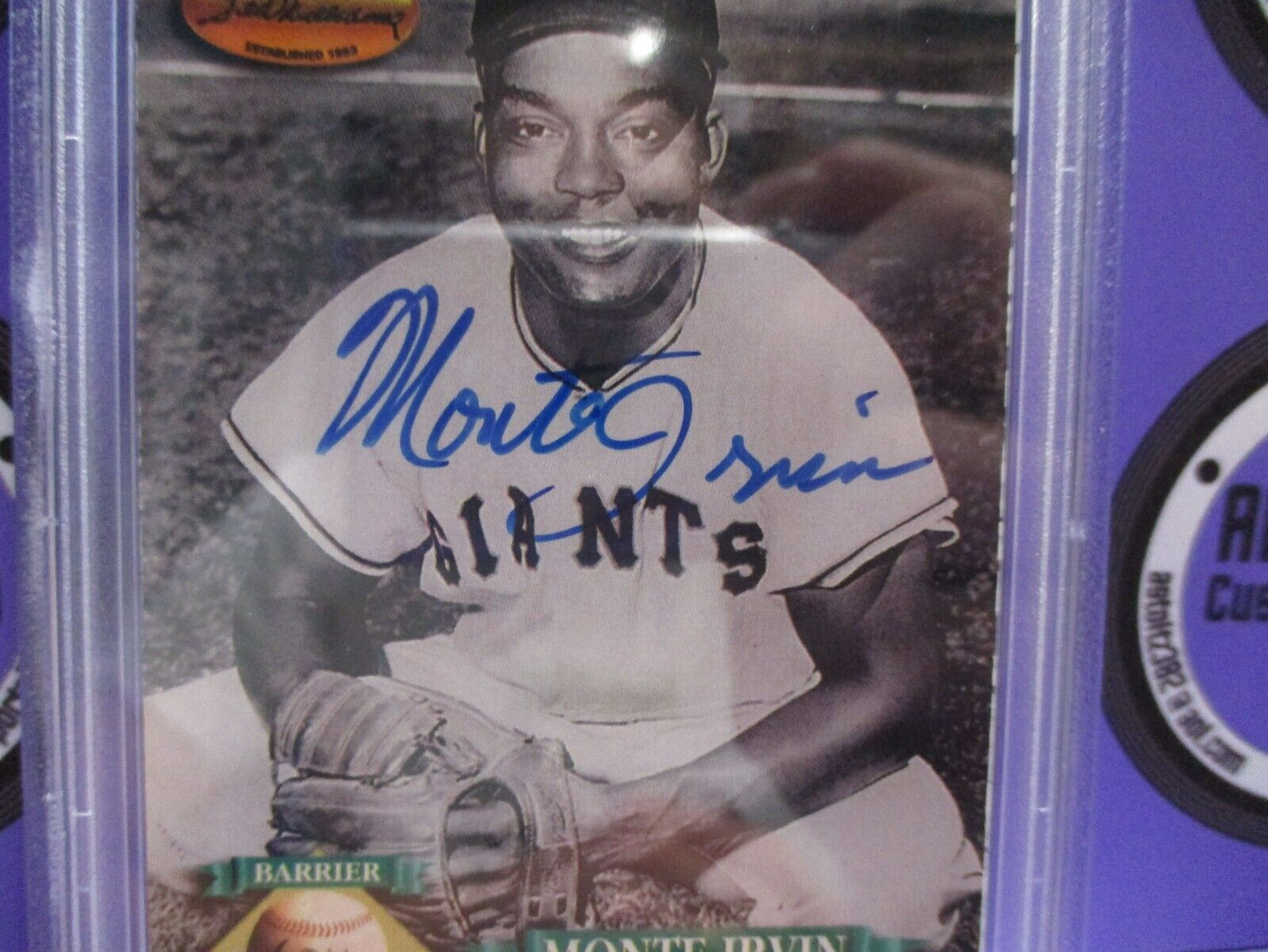 Monte Irvin Giants Autographed 1993 Ted Williams Baseball Card #136 PSA Slab