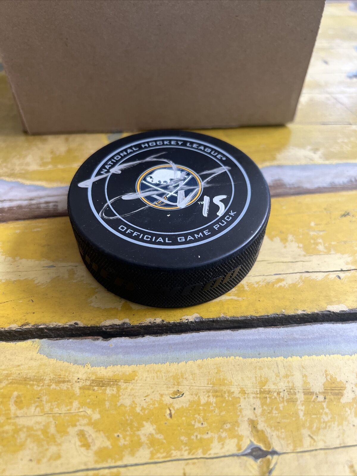 NHL Jack Eichel Autographed Signed Sabres Official Game Puck JSA COA