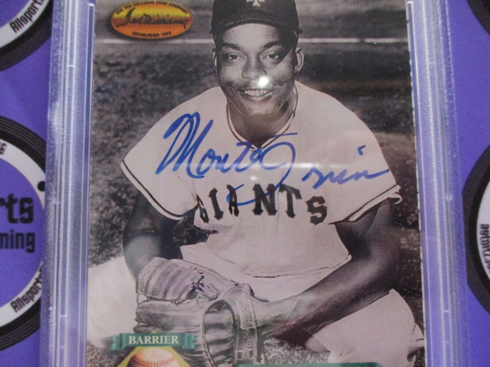 Monte Irvin Giants Autographed 1993 Ted Williams Baseball Card #136 PSA Slab