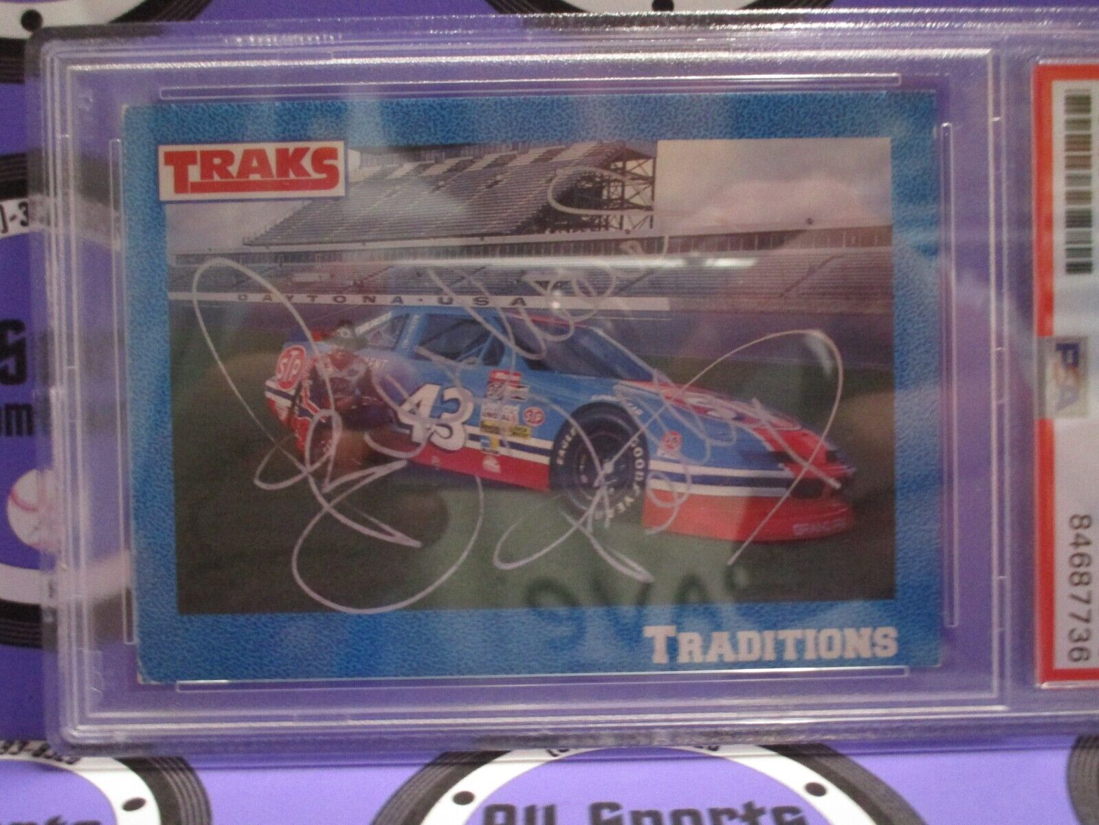 Richard Petty "The King" Autographed Signed 1991 Traks Racing Card #49 PSA Slab