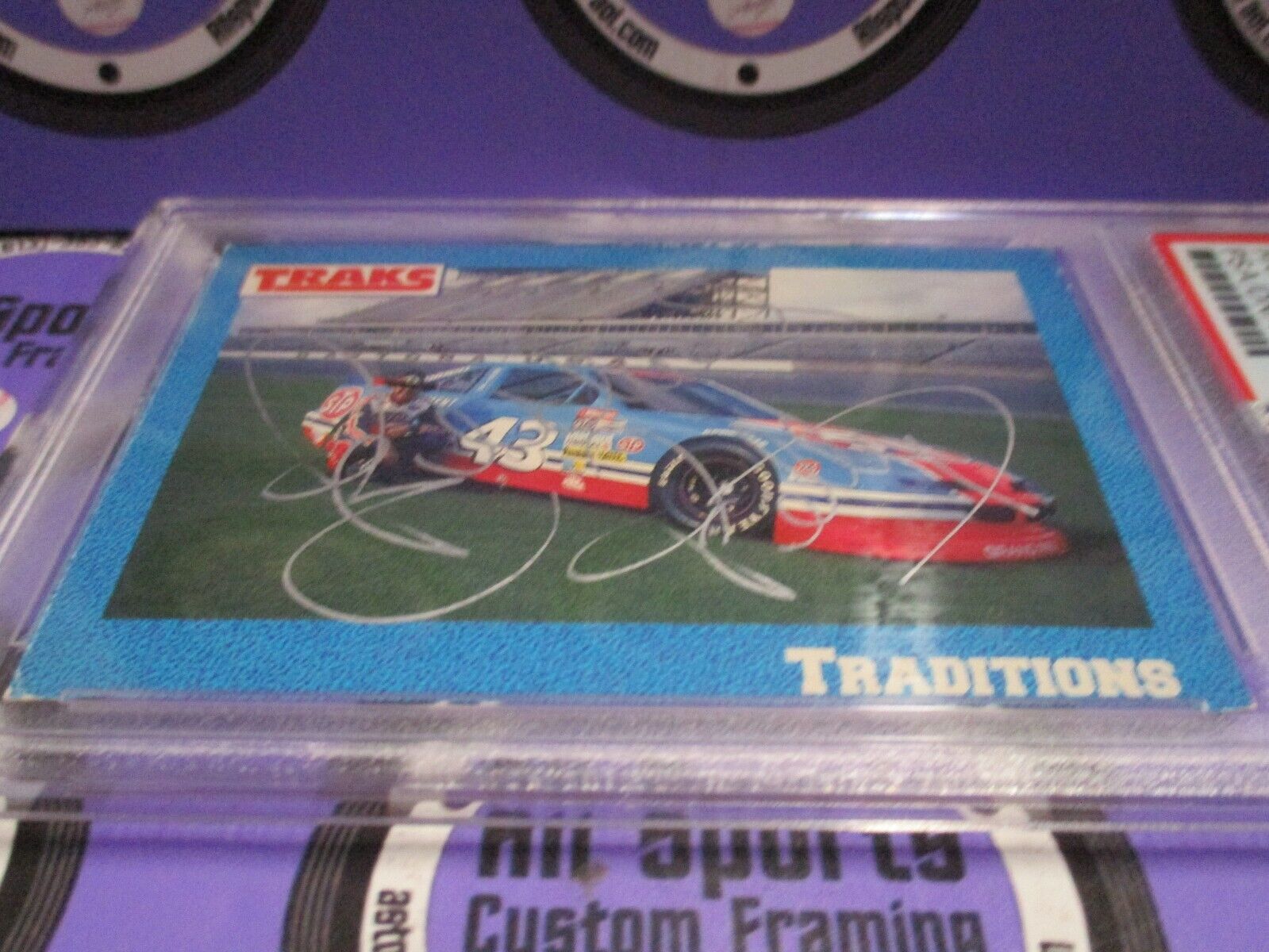 Richard Petty "The King" Autographed Signed 1991 Traks Racing Card #49 PSA Slab