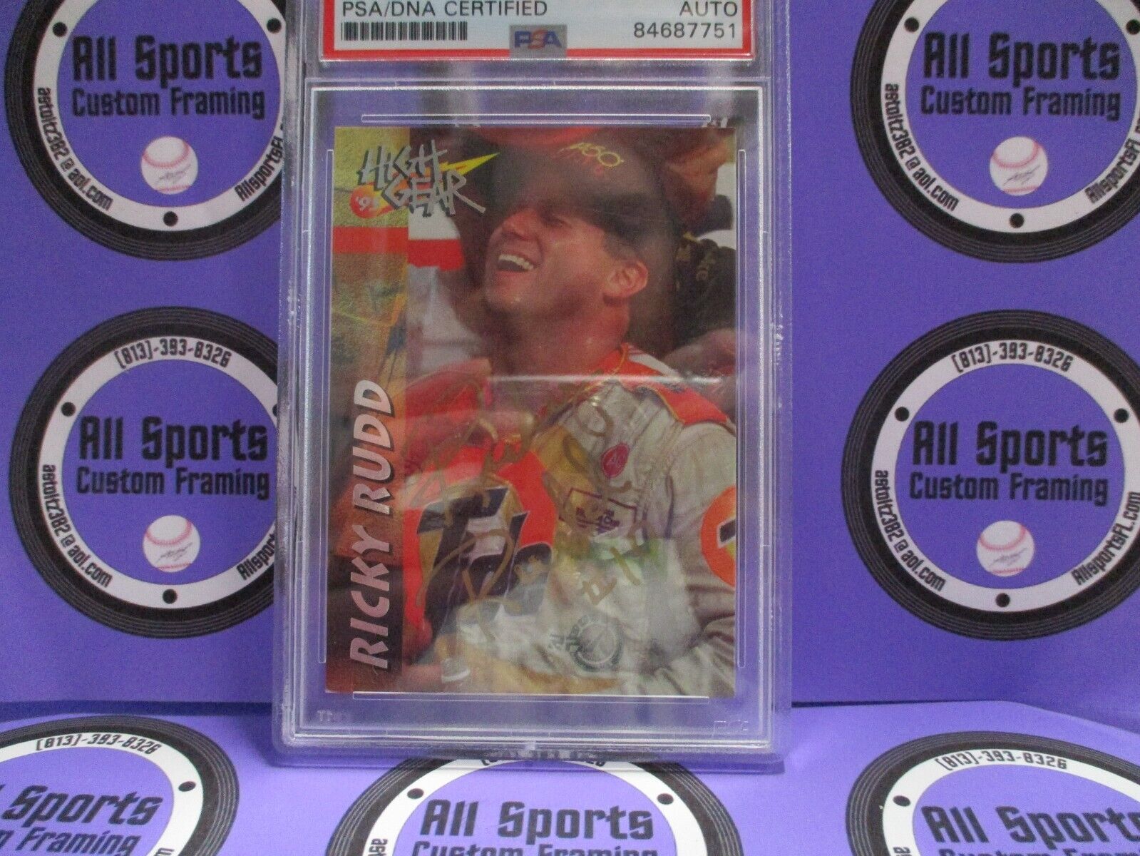 Ricky Rudd Autographed Signed 1995 Wheels High Gear Racing Card #89 PSA Slab