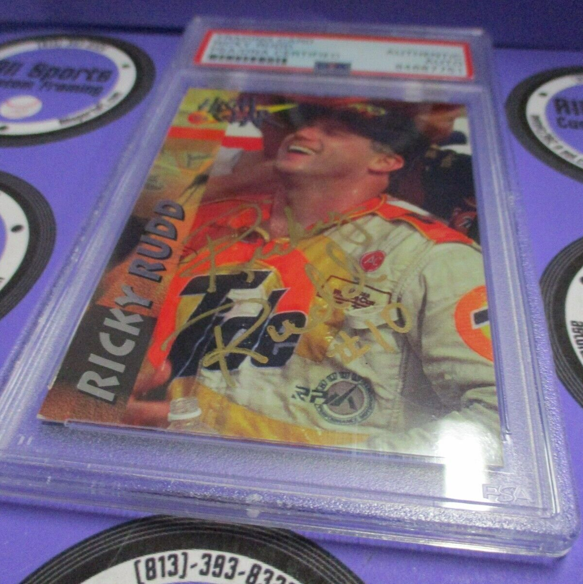 Ricky Rudd Autographed Signed 1995 Wheels High Gear Racing Card #89 PSA Slab