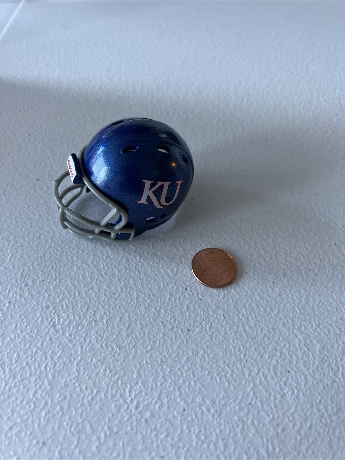 NCAA Kansas Riddell Brand Licensed July 2013 Mini Helmet Pocket Size New