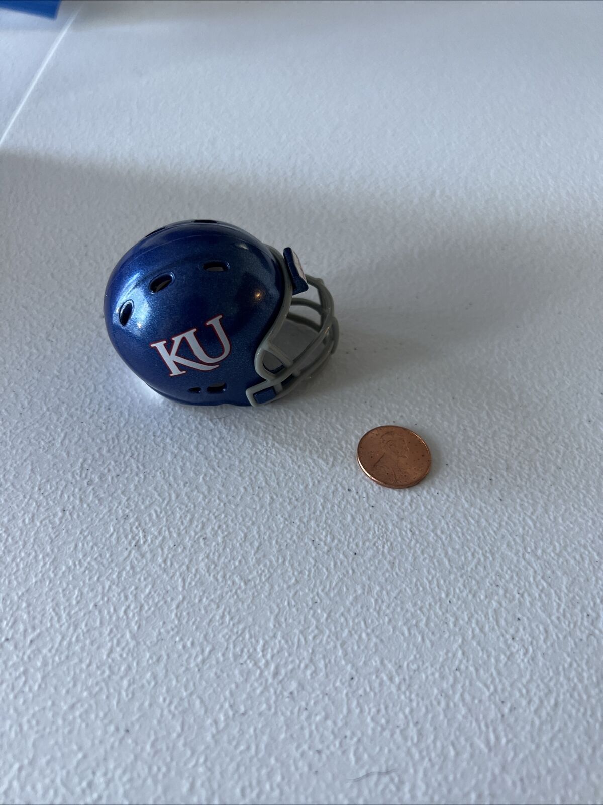 NCAA Kansas Riddell Brand Licensed July 2013 Mini Helmet Pocket Size New