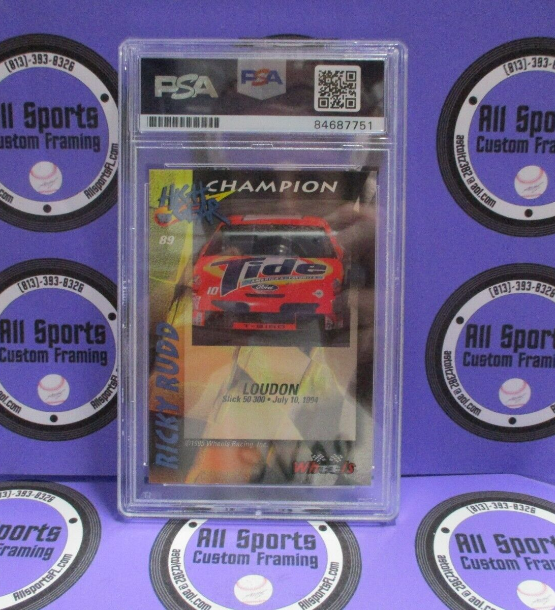 Ricky Rudd Autographed Signed 1995 Wheels High Gear Racing Card #89 PSA Slab