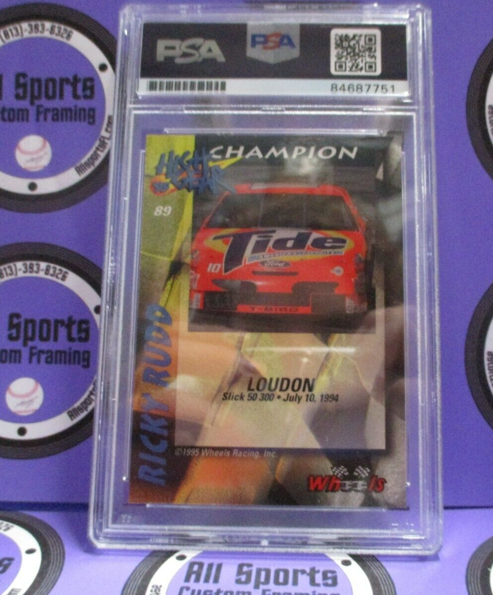 Ricky Rudd Autographed Signed 1995 Wheels High Gear Racing Card #89 PSA Slab